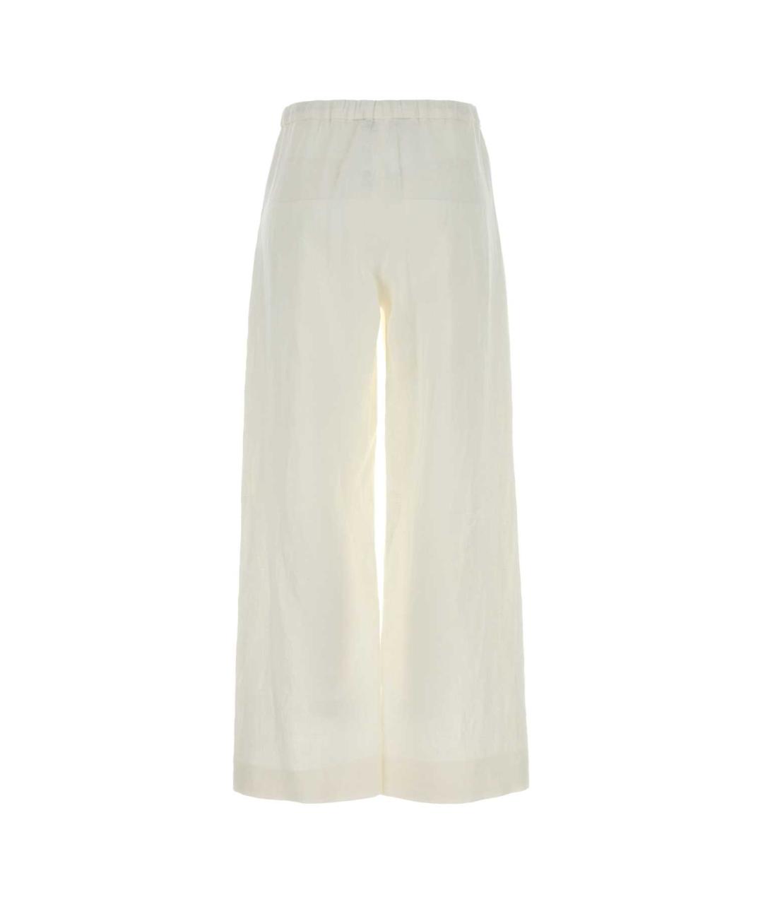 'S MAX MARA Белые льняные брюки широкие, фото 2