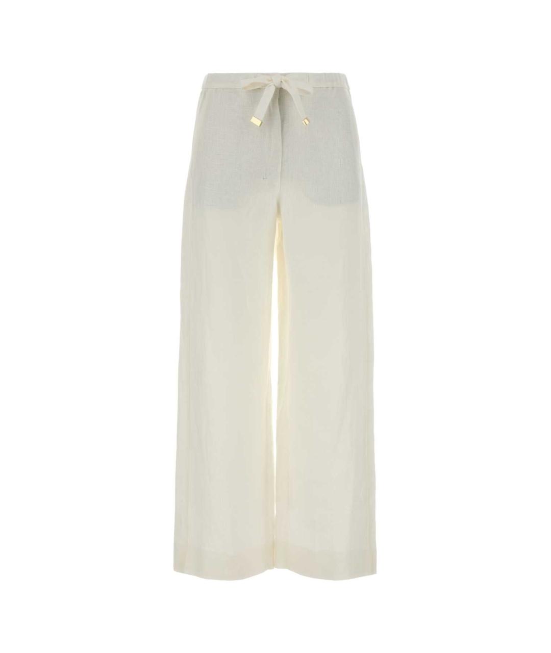 'S MAX MARA Белые льняные брюки широкие, фото 1
