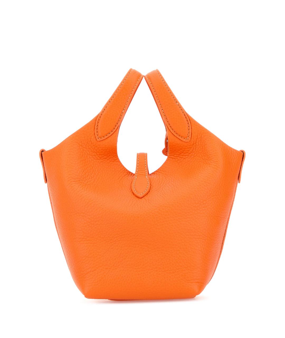 POLO RALPH LAUREN Оранжевая кожаная сумка через плечо, фото 3