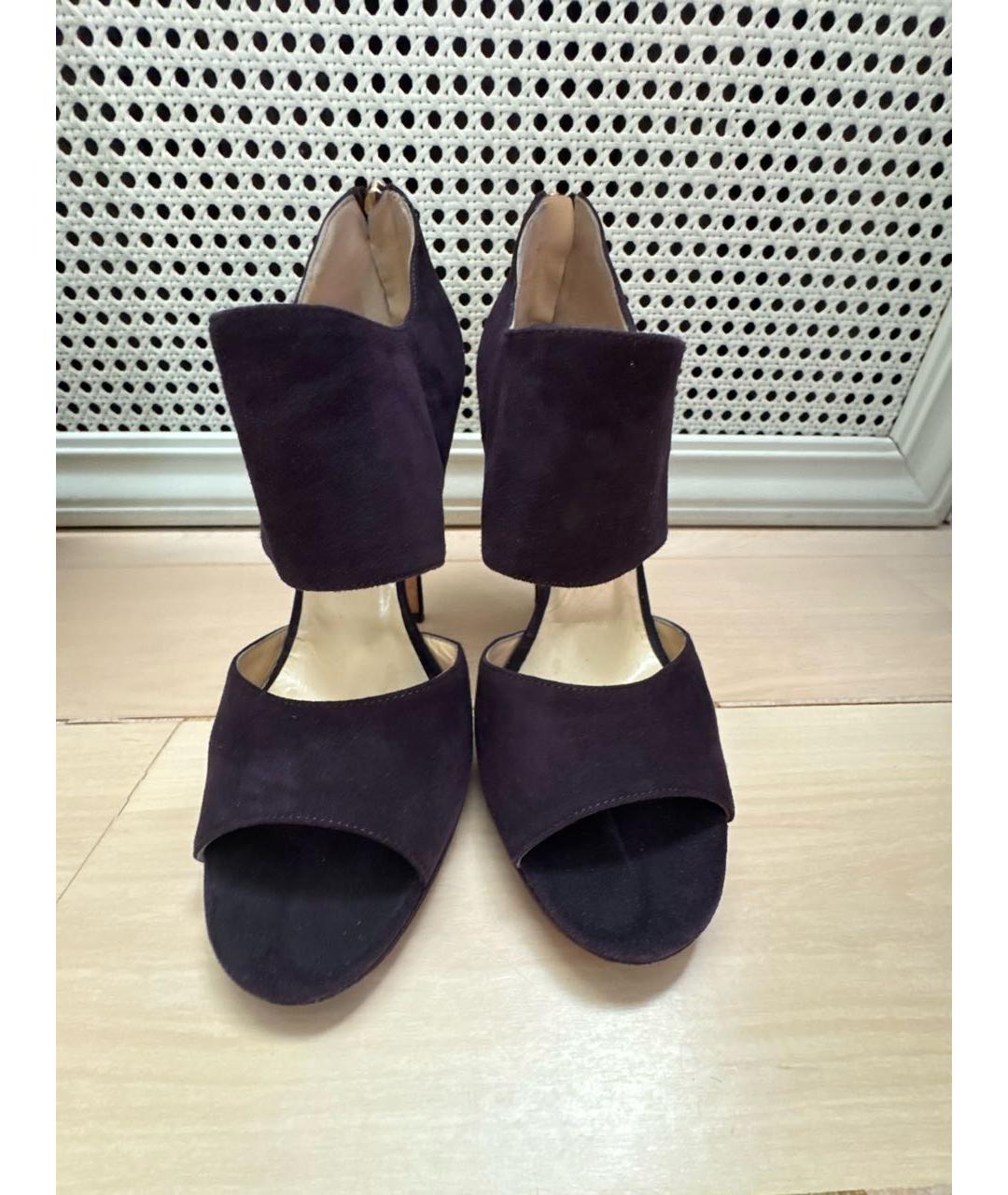 JIMMY CHOO Фиолетовые замшевые босоножки, фото 2