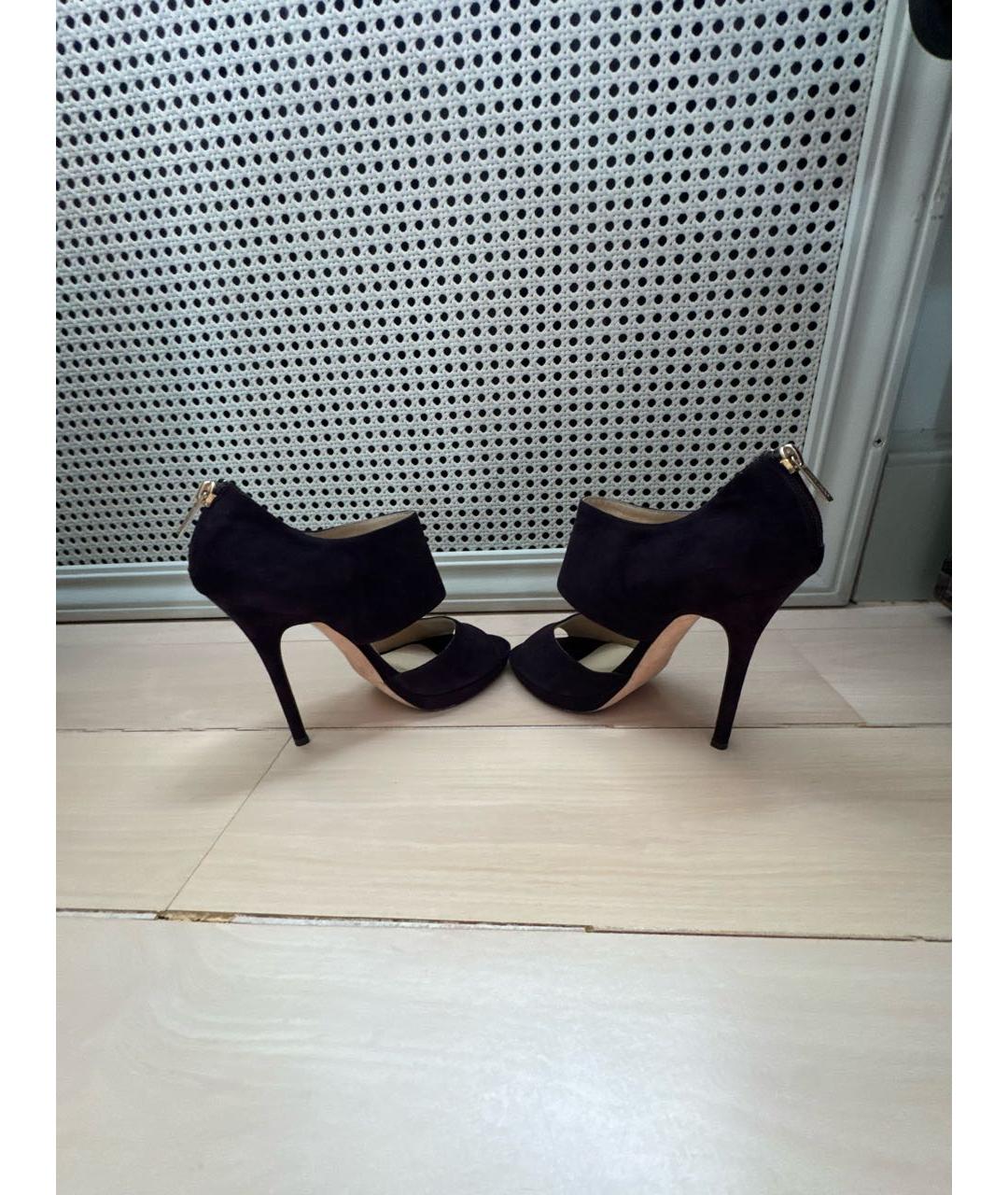 JIMMY CHOO Фиолетовые замшевые босоножки, фото 5