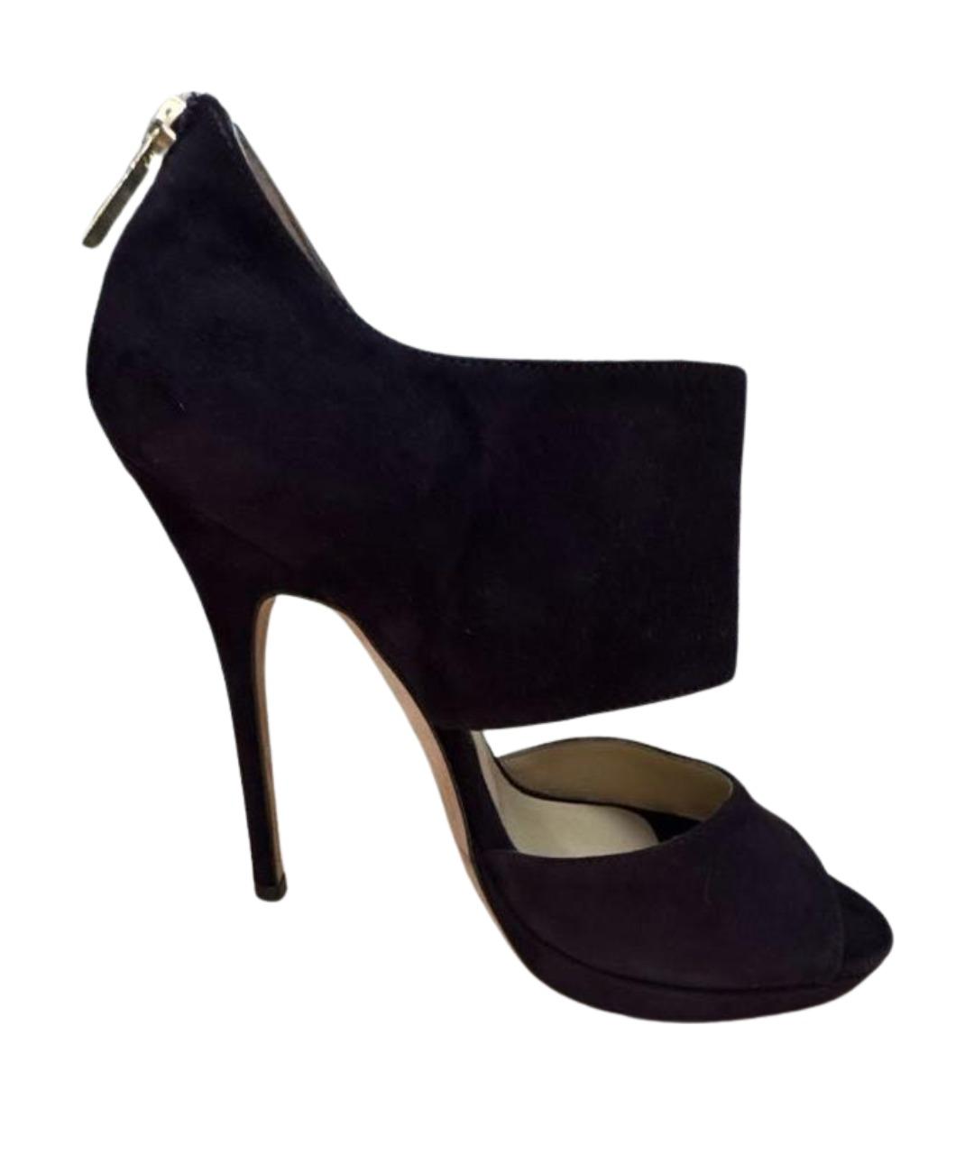 JIMMY CHOO Фиолетовые замшевые босоножки, фото 1