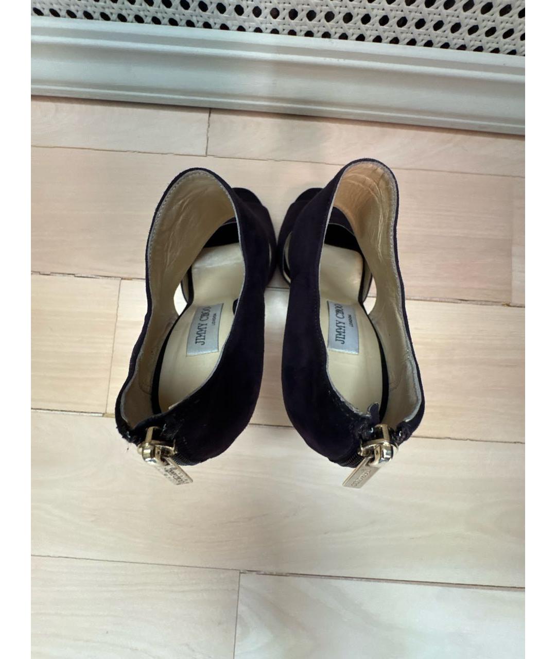 JIMMY CHOO Фиолетовые замшевые босоножки, фото 3
