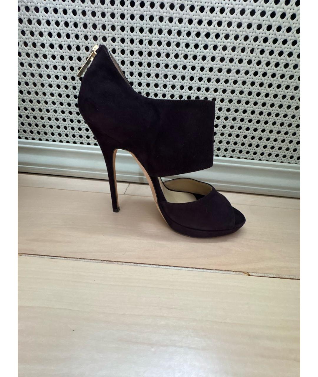 JIMMY CHOO Фиолетовые замшевые босоножки, фото 8