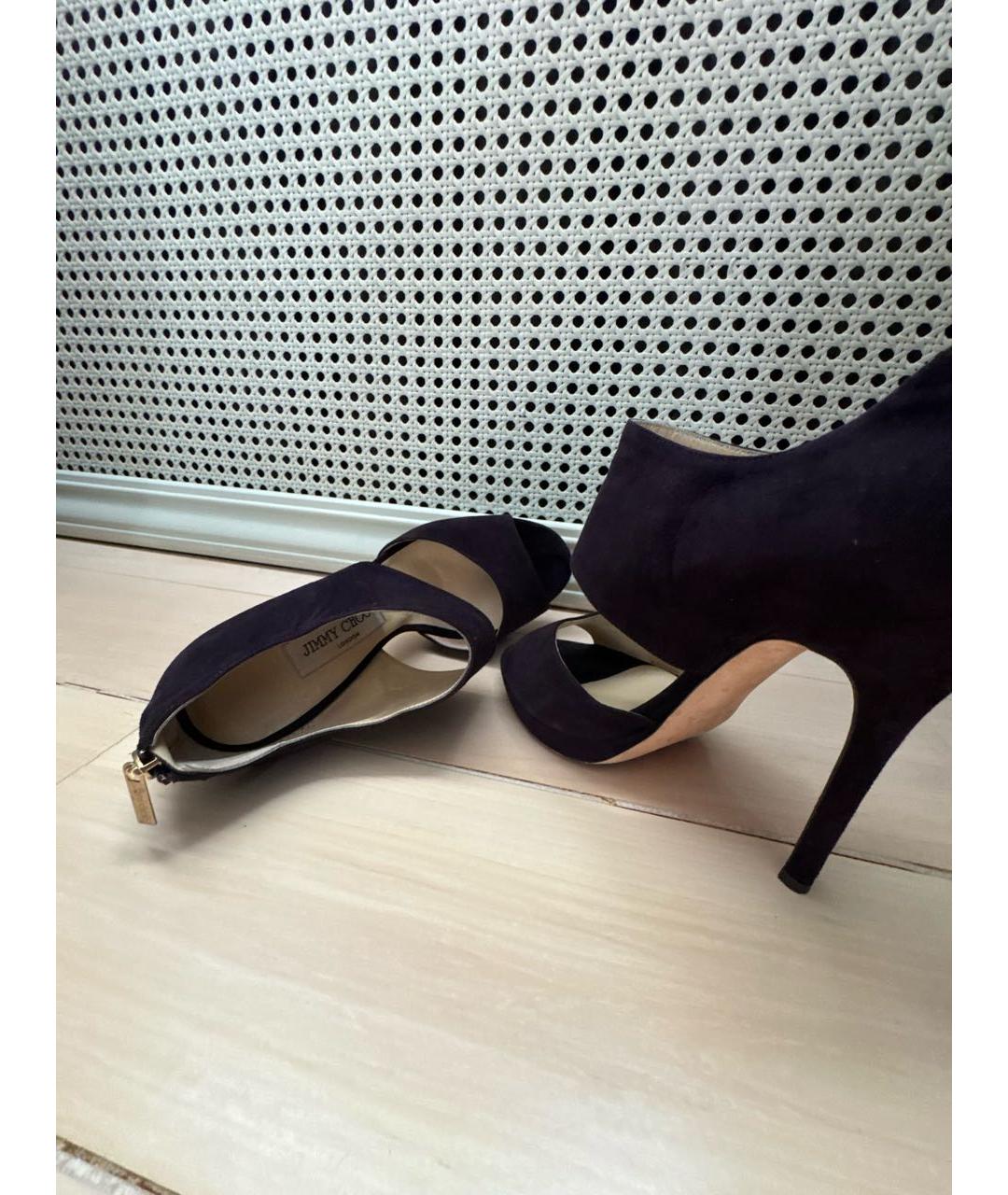 JIMMY CHOO Фиолетовые замшевые босоножки, фото 6