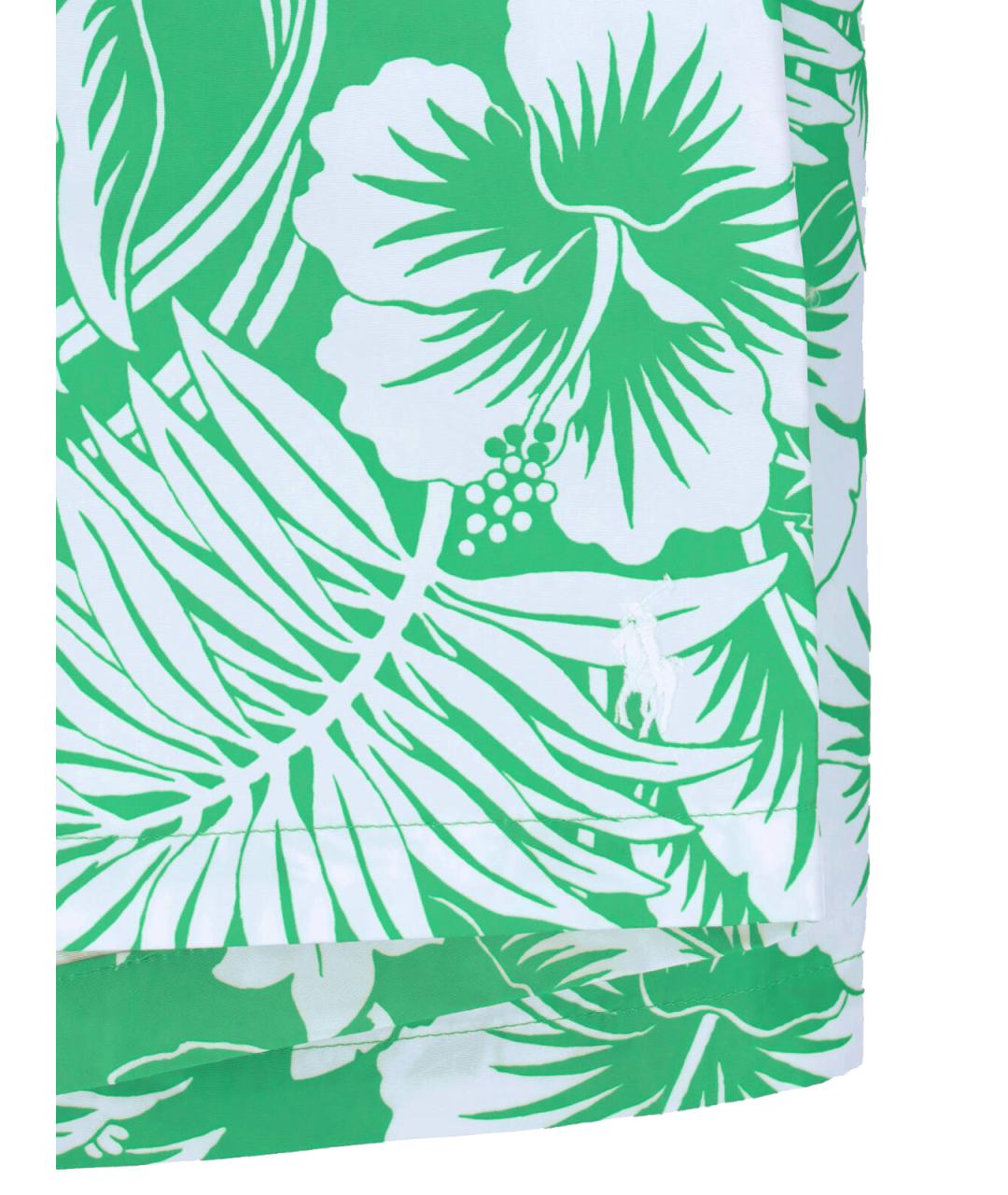 POLO RALPH LAUREN Зеленые полиэстеровые плавки, фото 3