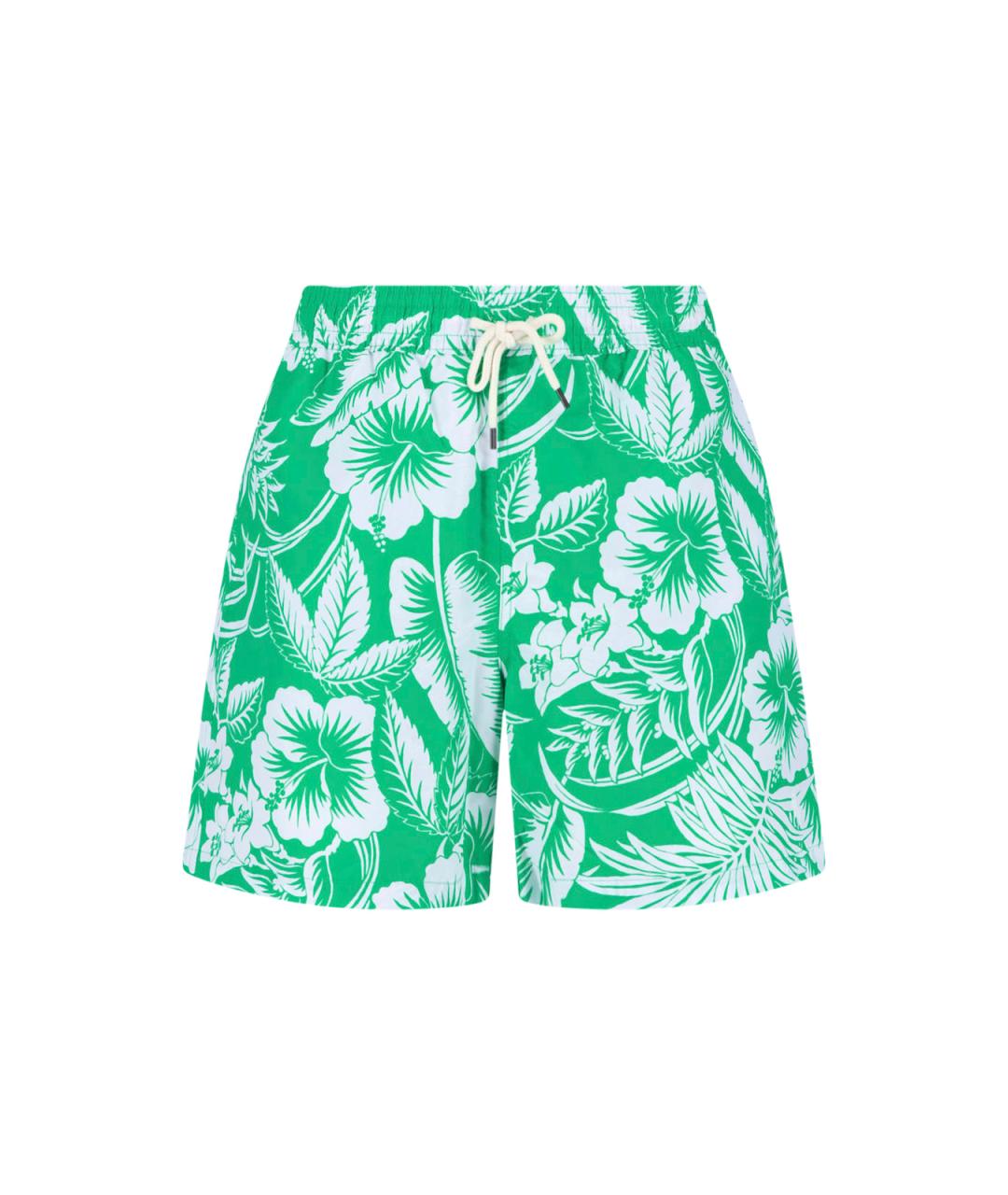 POLO RALPH LAUREN Зеленые полиэстеровые плавки, фото 1