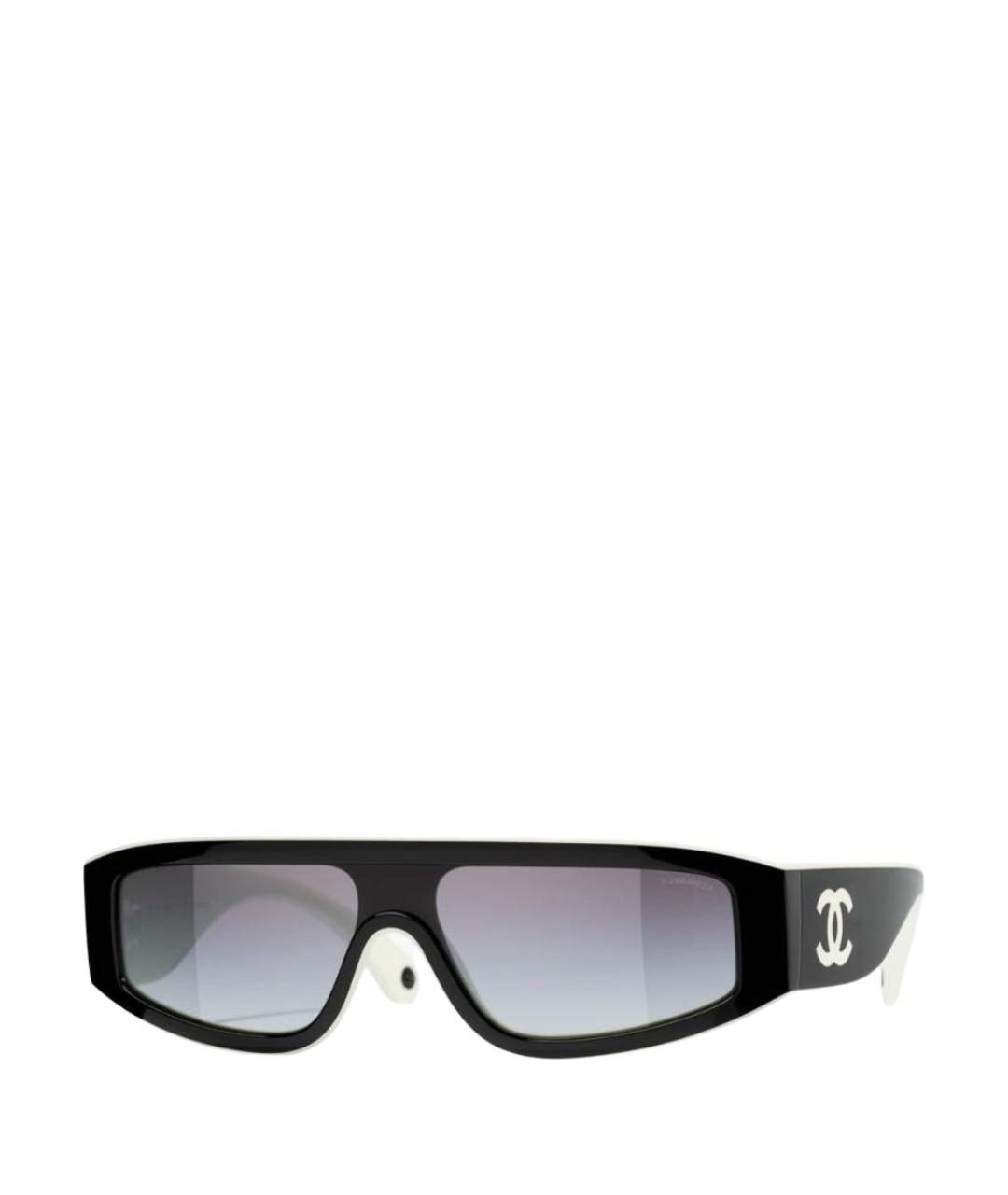 CHANEL Черные пластиковые солнцезащитные очки, фото 1