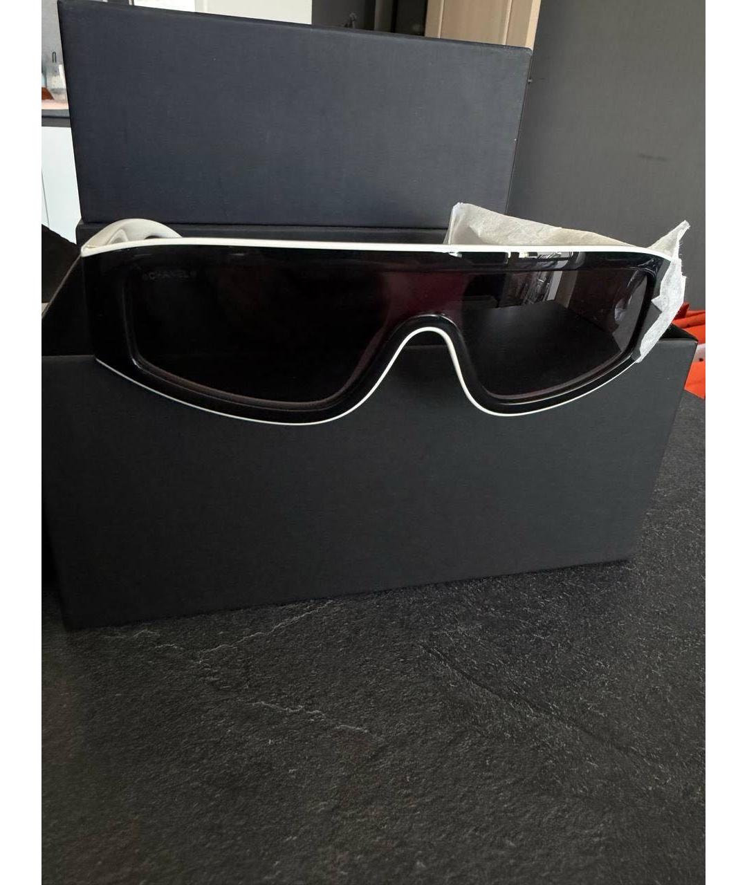 CHANEL Черные пластиковые солнцезащитные очки, фото 6