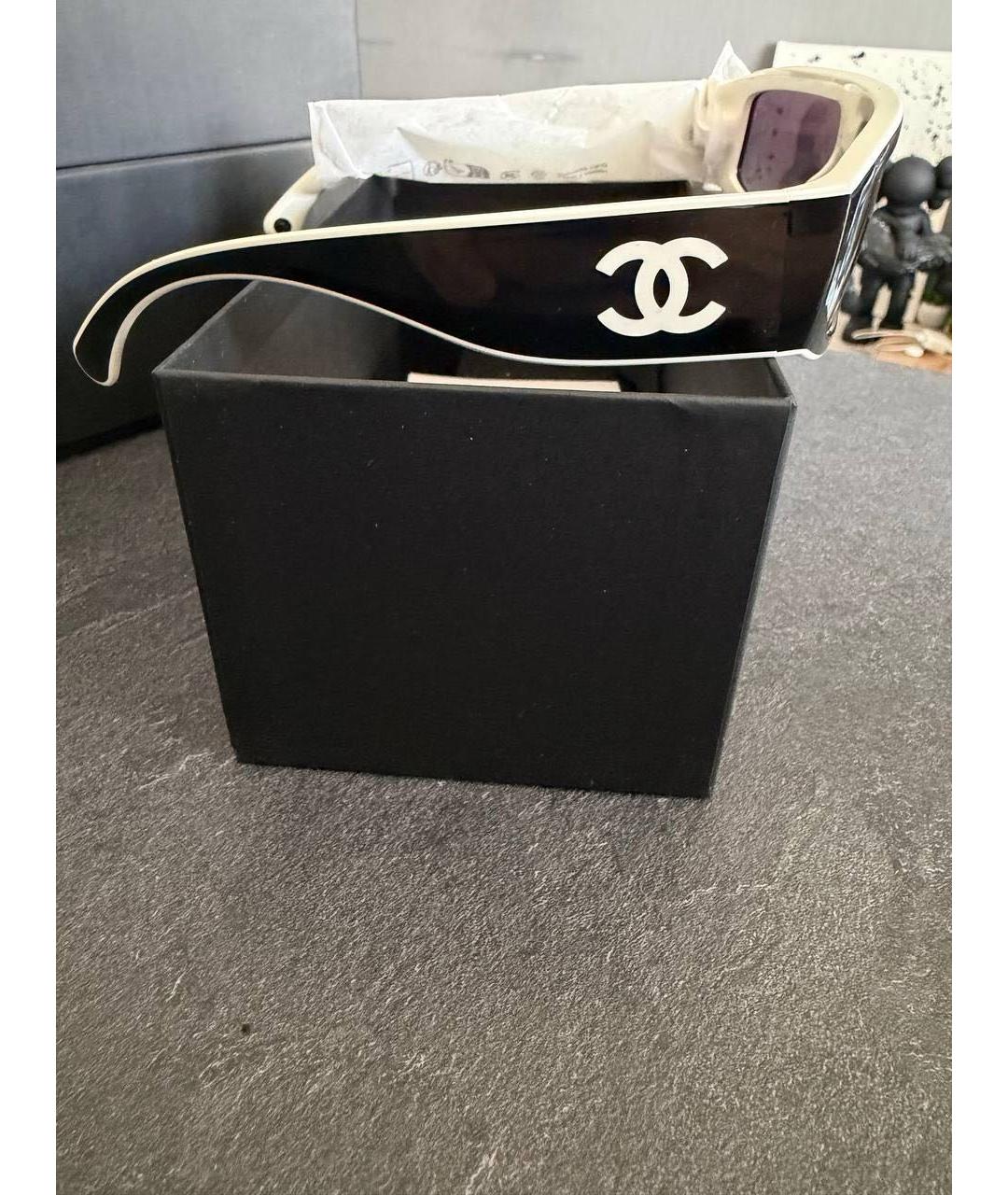 CHANEL Черные пластиковые солнцезащитные очки, фото 4