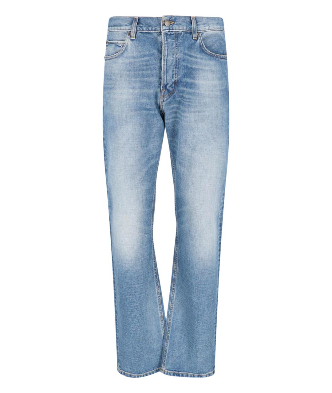 HAIKURE Синие хлопковые прямые джинсы, фото 1