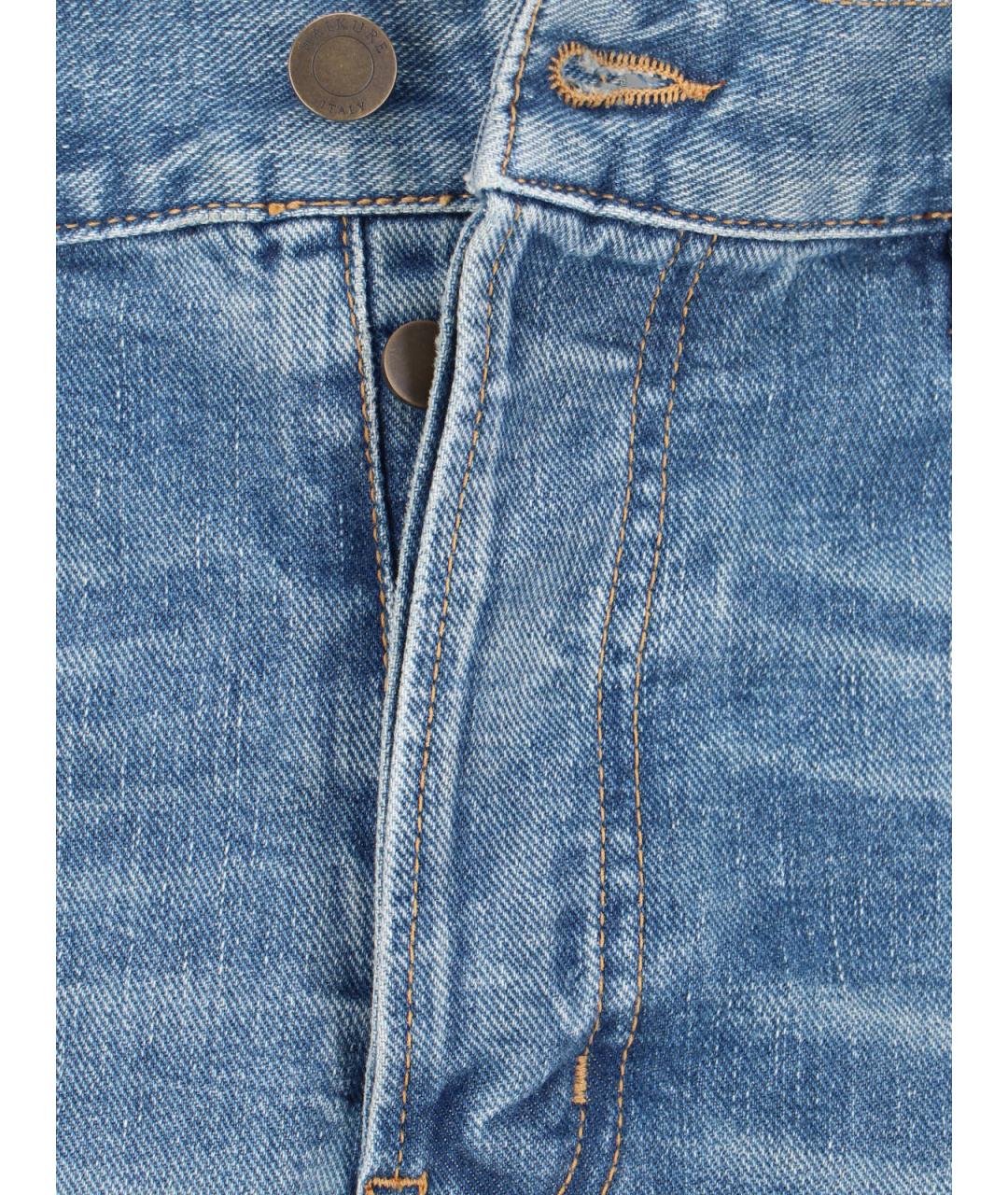 HAIKURE Синие хлопковые прямые джинсы, фото 4