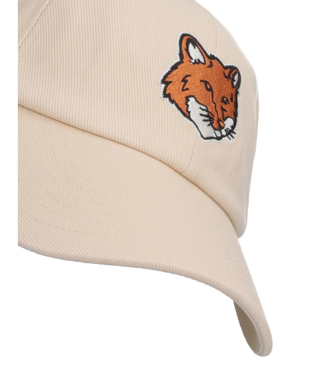 MAISON KITSUNE Бежевая хлопковая кепка/бейсболка, фото 3