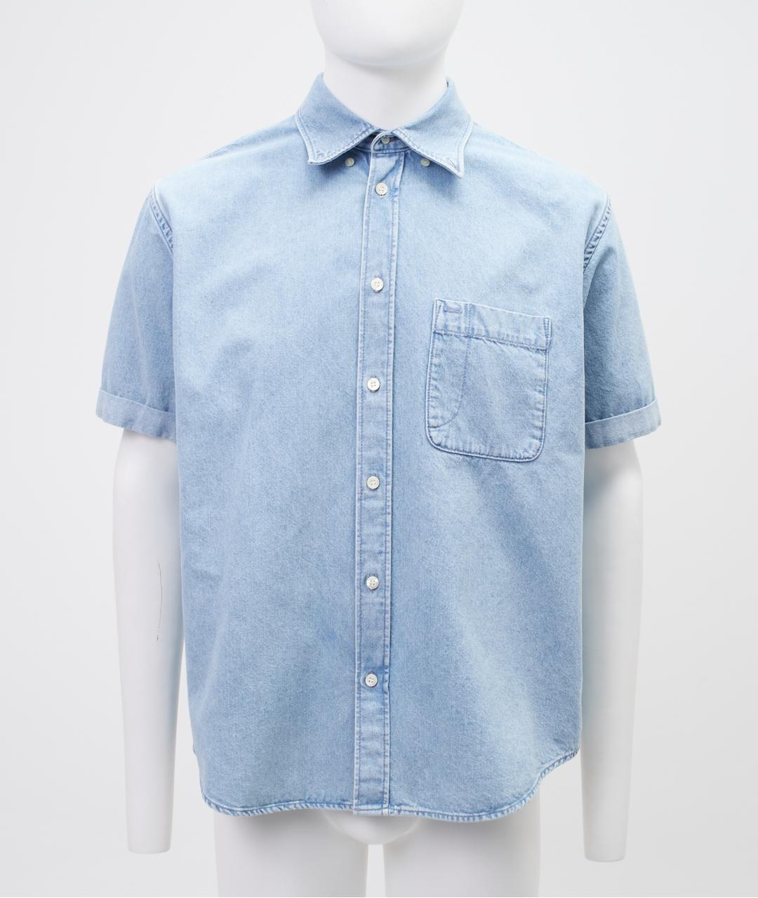 BALENCIAGA Голубая хлопковая кэжуал рубашка, фото 6