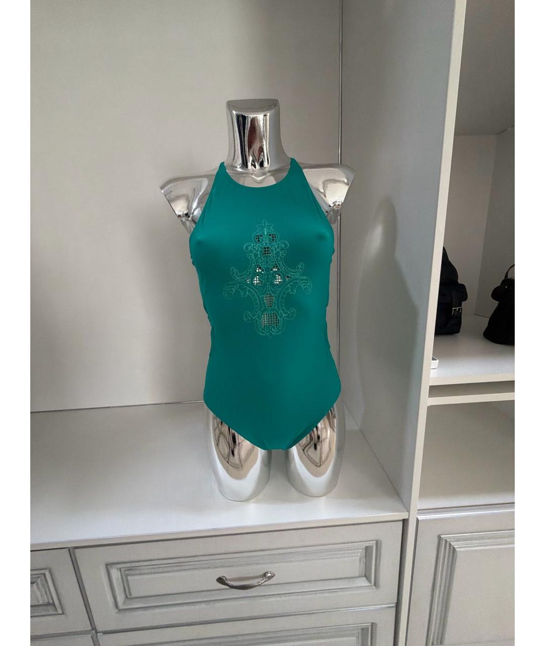 HERMES Бирюзовый полиамидовый купальник, фото 7