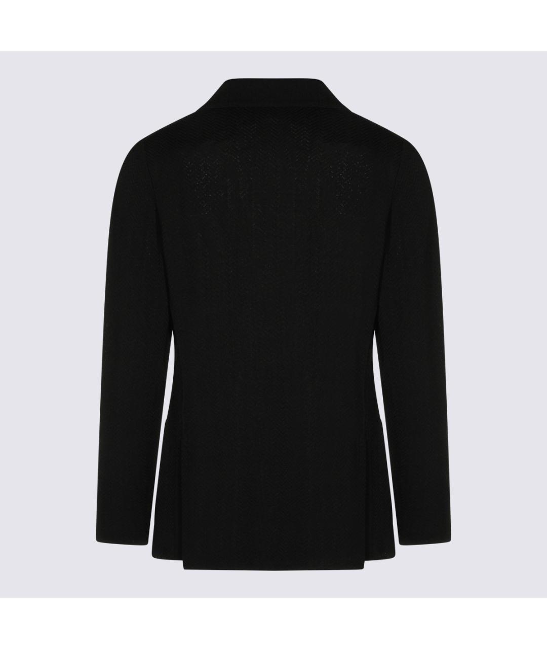 LARDINI Черный хлопковый пиджак, фото 2