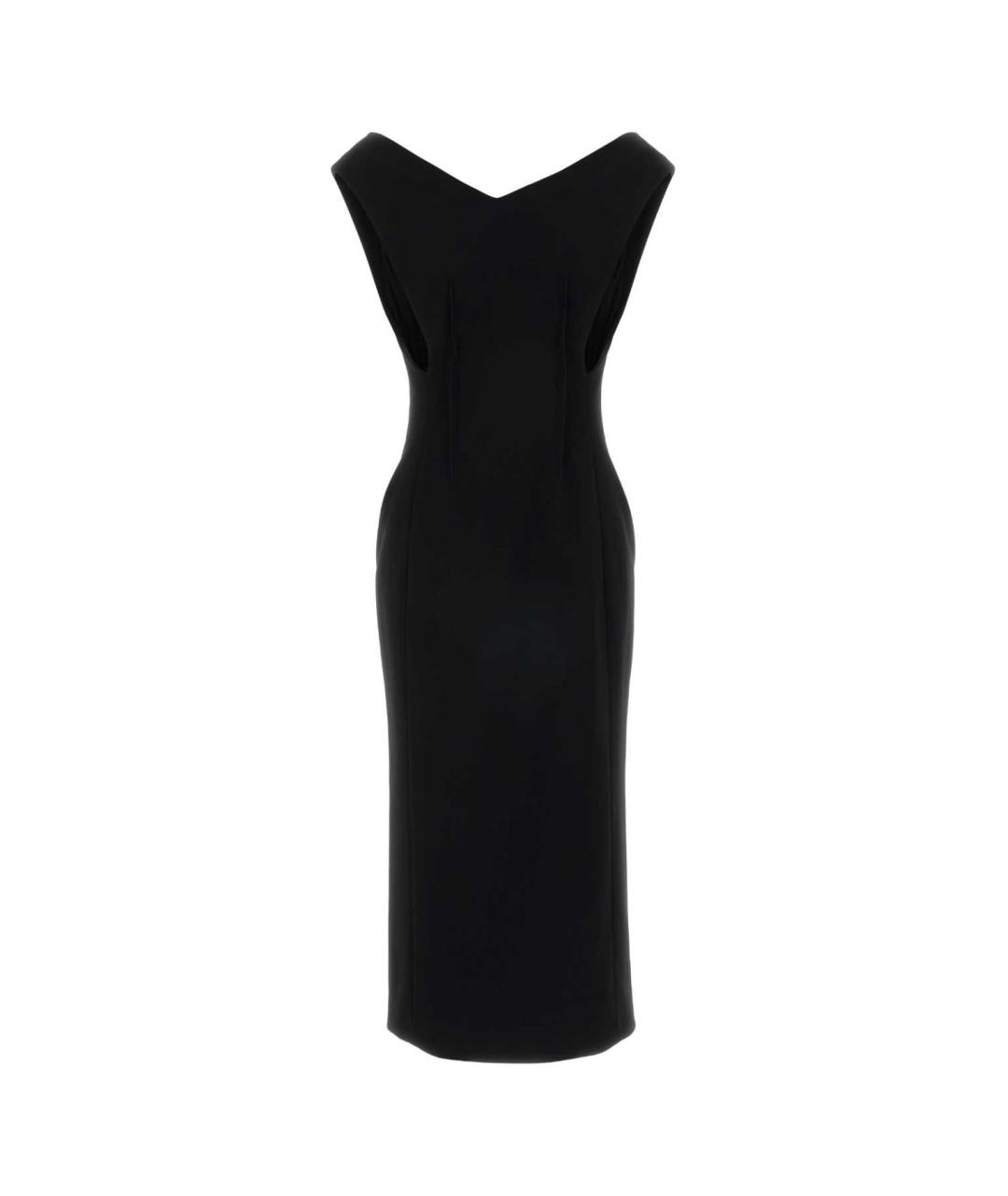 JIL SANDER Черное полиэстеровое вечернее платье, фото 1