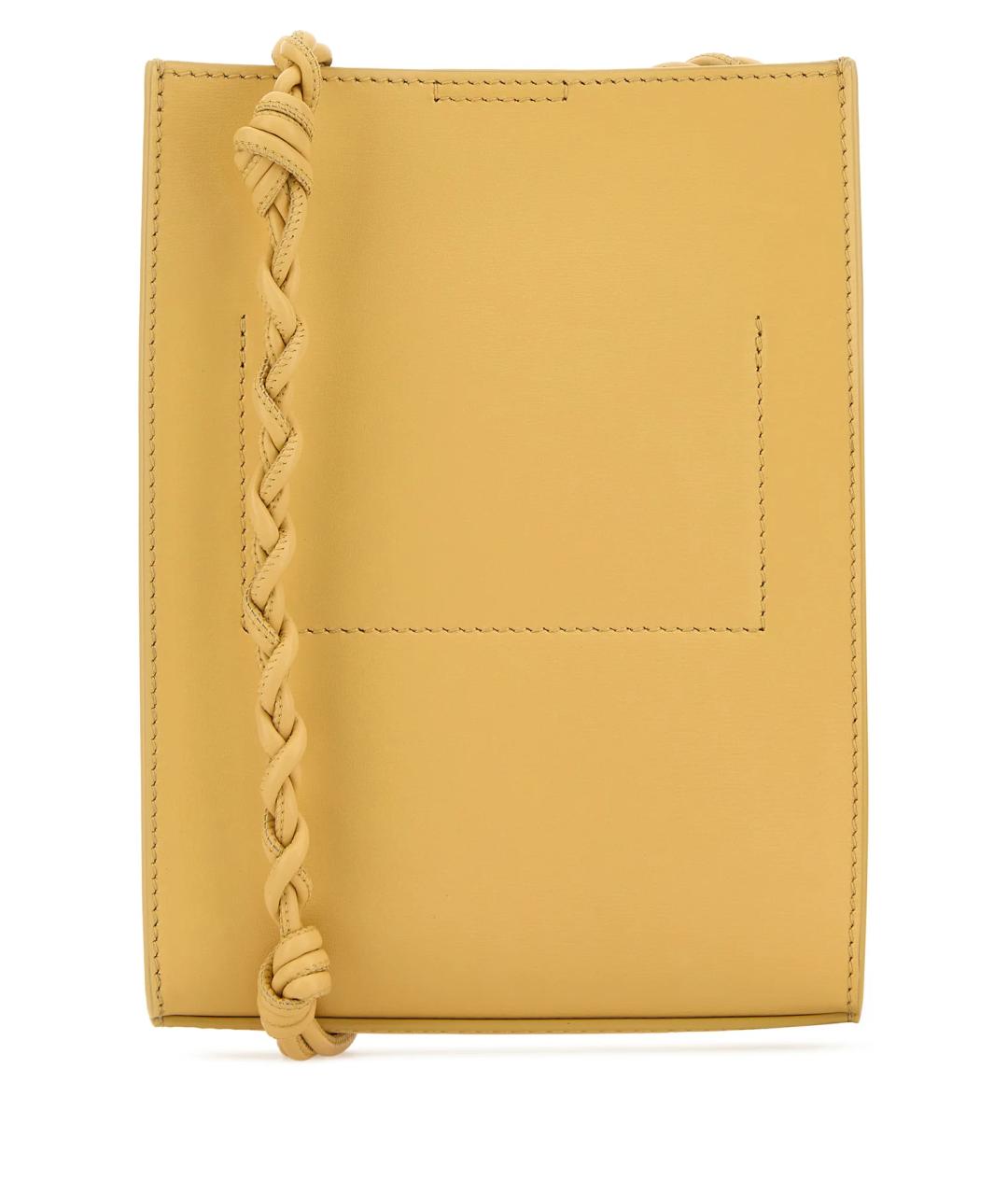 JIL SANDER Желтая кожаная сумка через плечо, фото 3