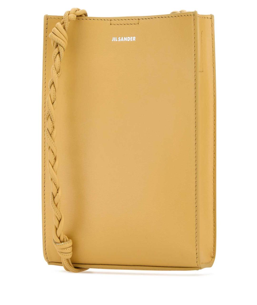 JIL SANDER Желтая кожаная сумка через плечо, фото 2