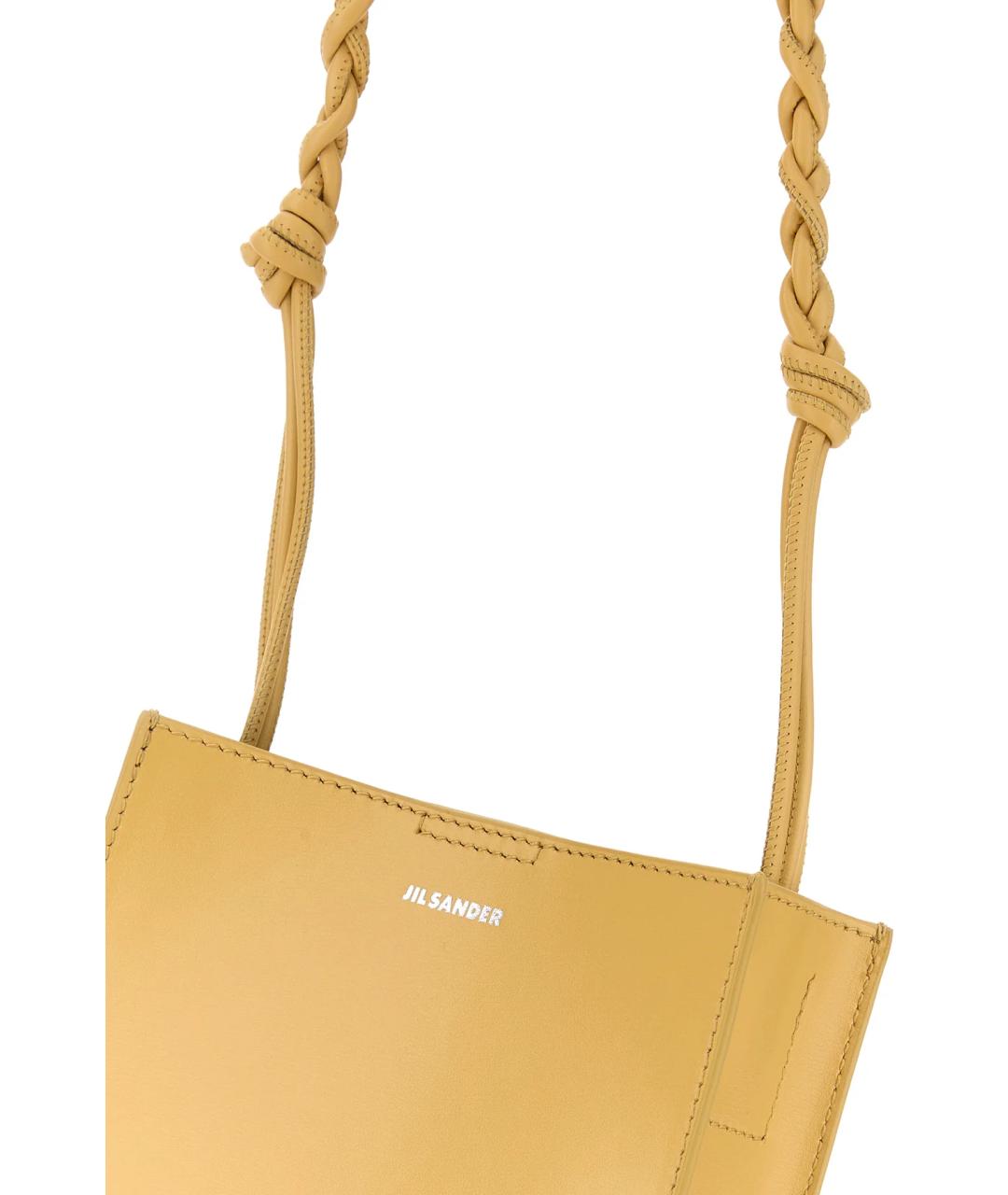 JIL SANDER Желтая кожаная сумка через плечо, фото 4