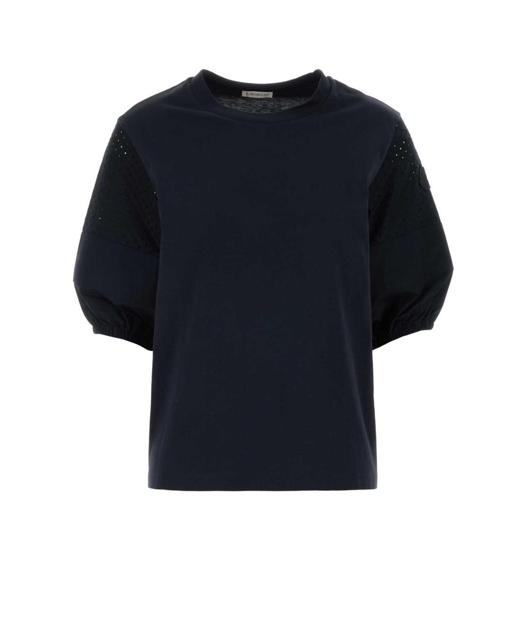MONCLER Синяя хлопковая футболка, фото 1