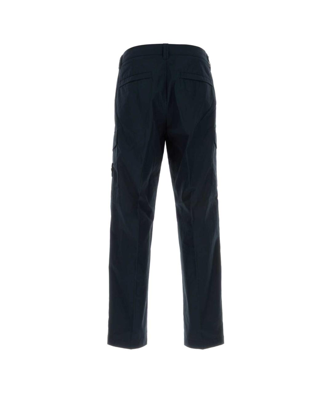 STONE ISLAND Темно-синие хлопковые повседневные брюки, фото 2