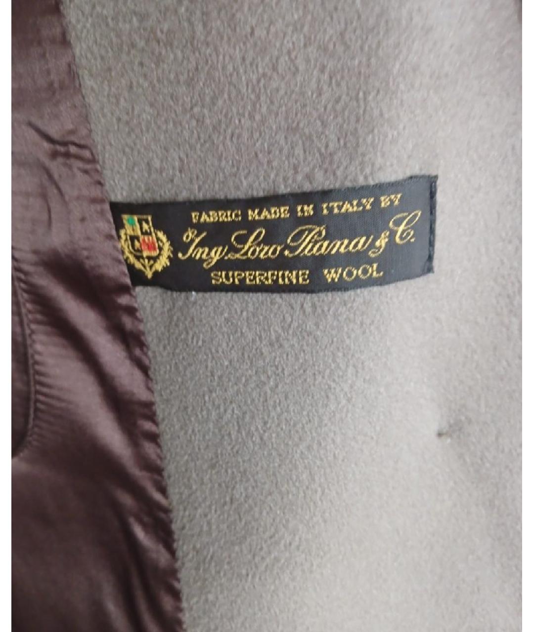 LORO PIANA Бежевое шерстяное пальто, фото 2