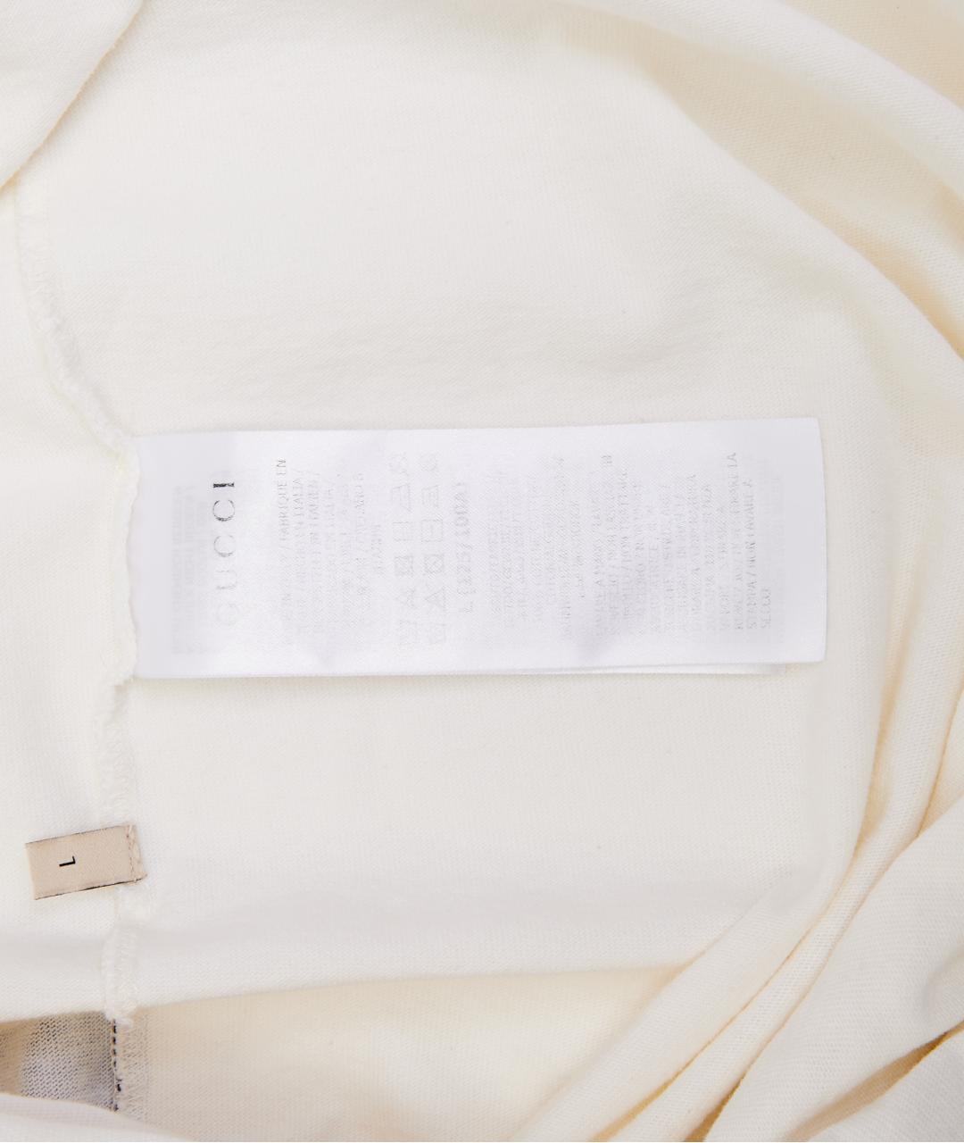 GUCCI Белая хлопковая футболка, фото 3