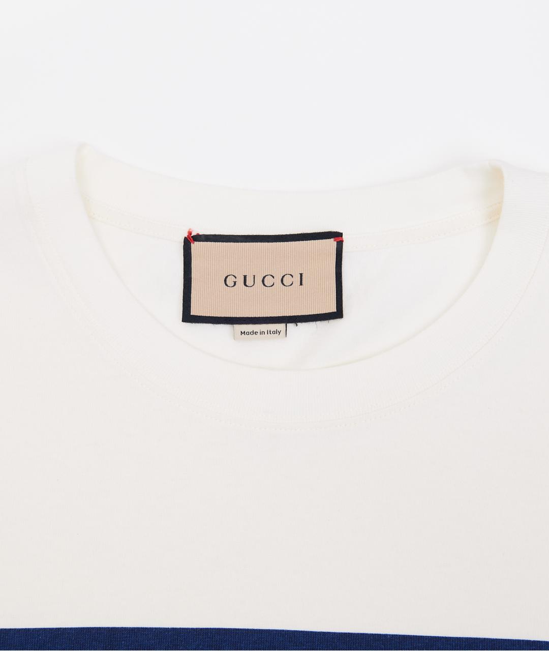 GUCCI Белая хлопковая футболка, фото 4