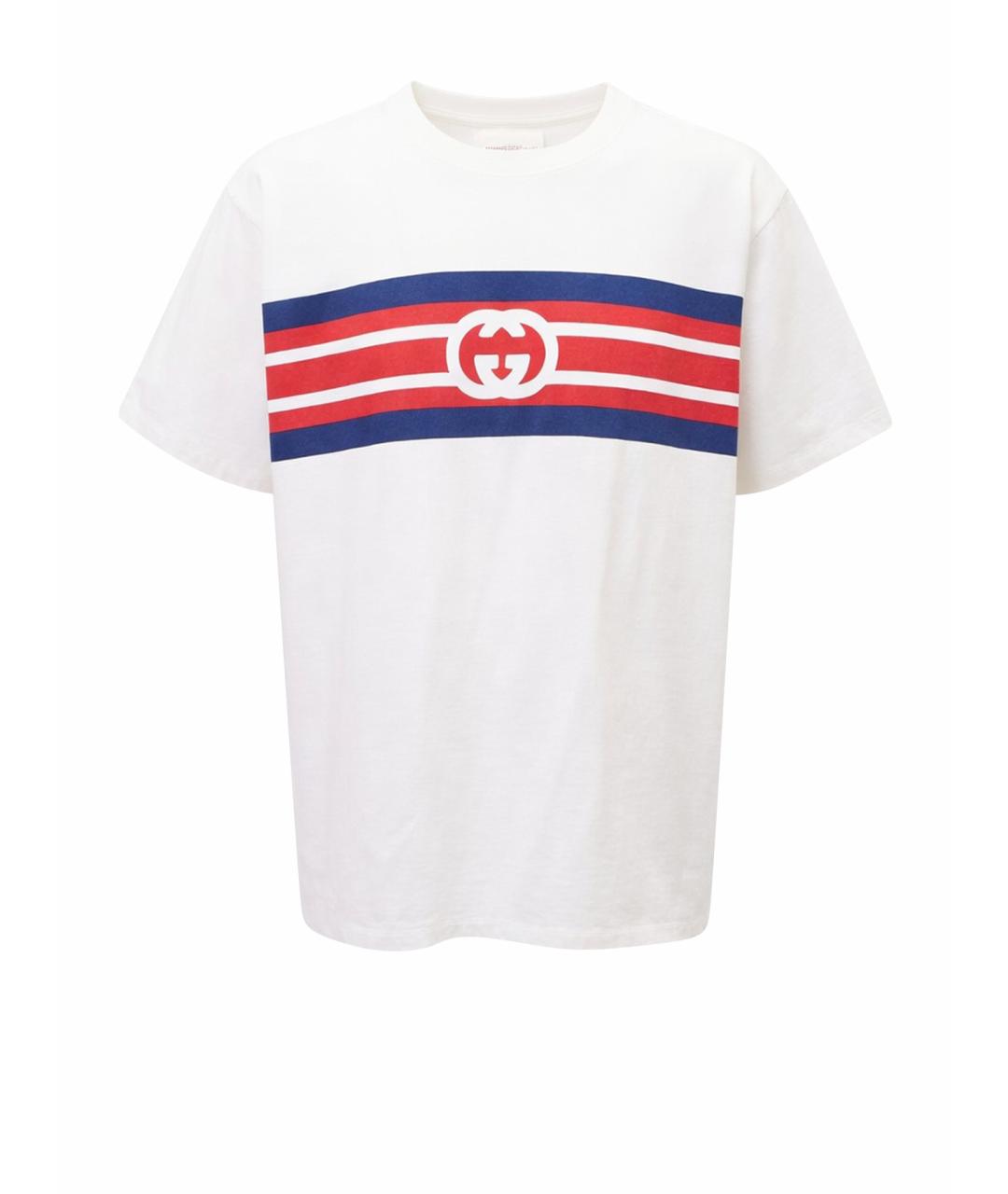 GUCCI Белая хлопковая футболка, фото 1