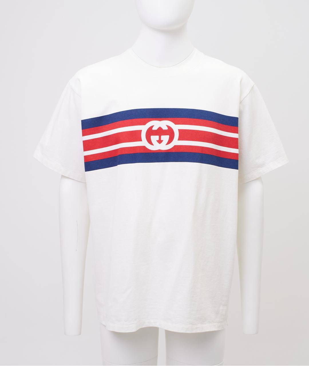 GUCCI Белая хлопковая футболка, фото 6