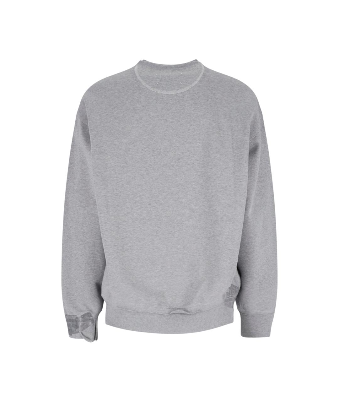 MAISON MARGIELA Серый хлопковый джемпер / свитер, фото 2