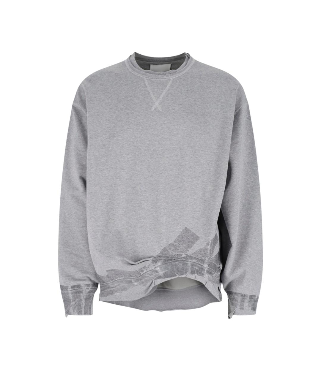 MAISON MARGIELA Серый хлопковый джемпер / свитер, фото 1