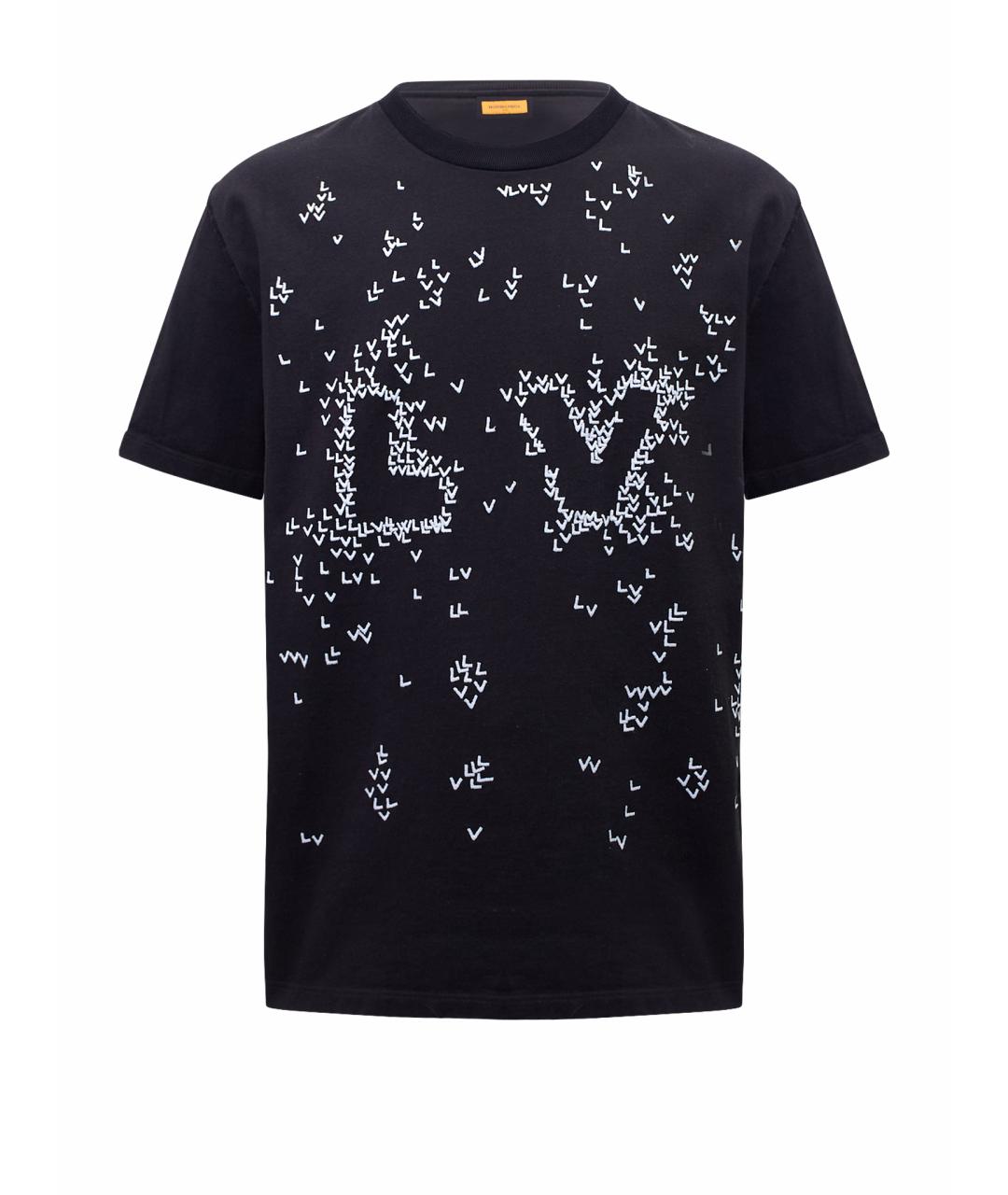LOUIS VUITTON Черная хлопковая футболка, фото 1