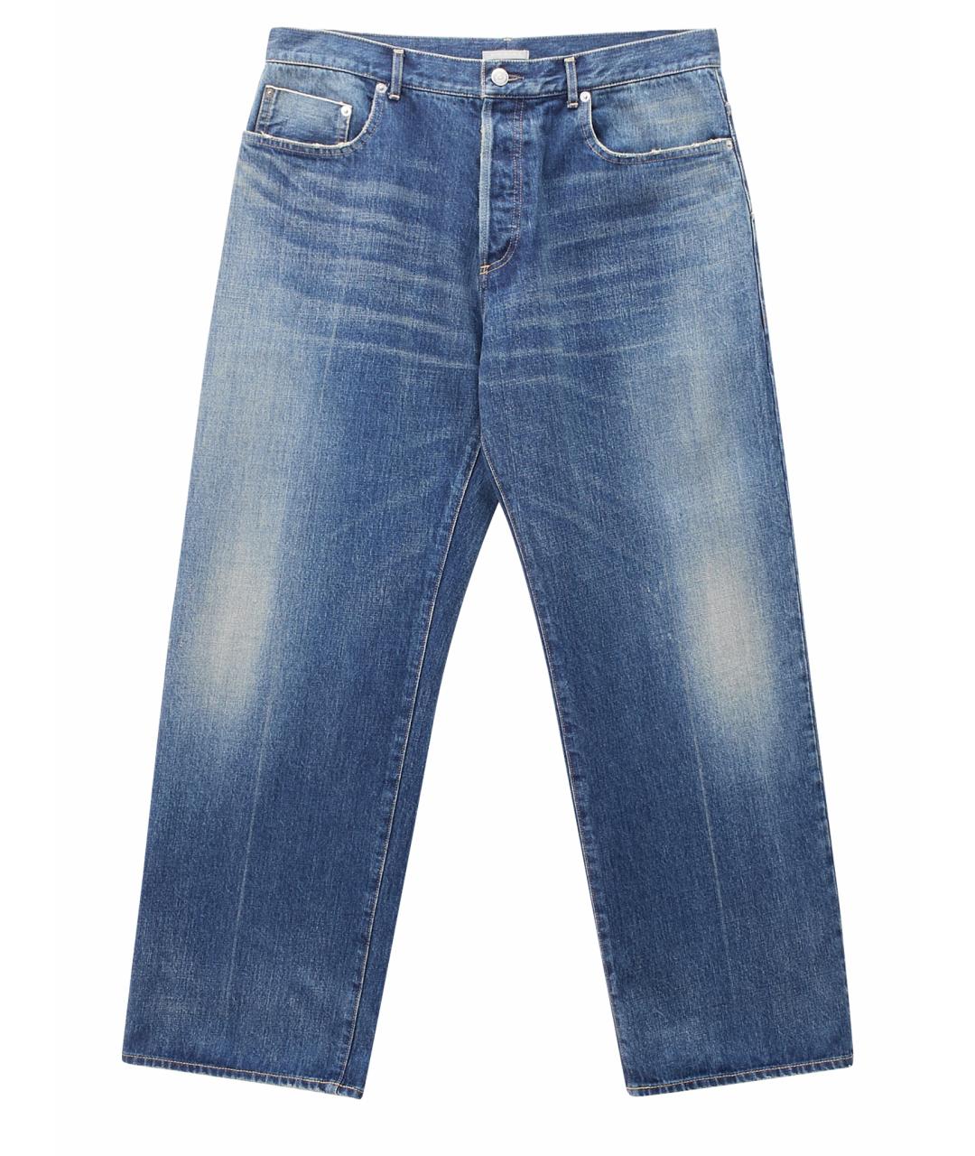 CHRISTIAN DIOR Синие хлопковые прямые джинсы, фото 1