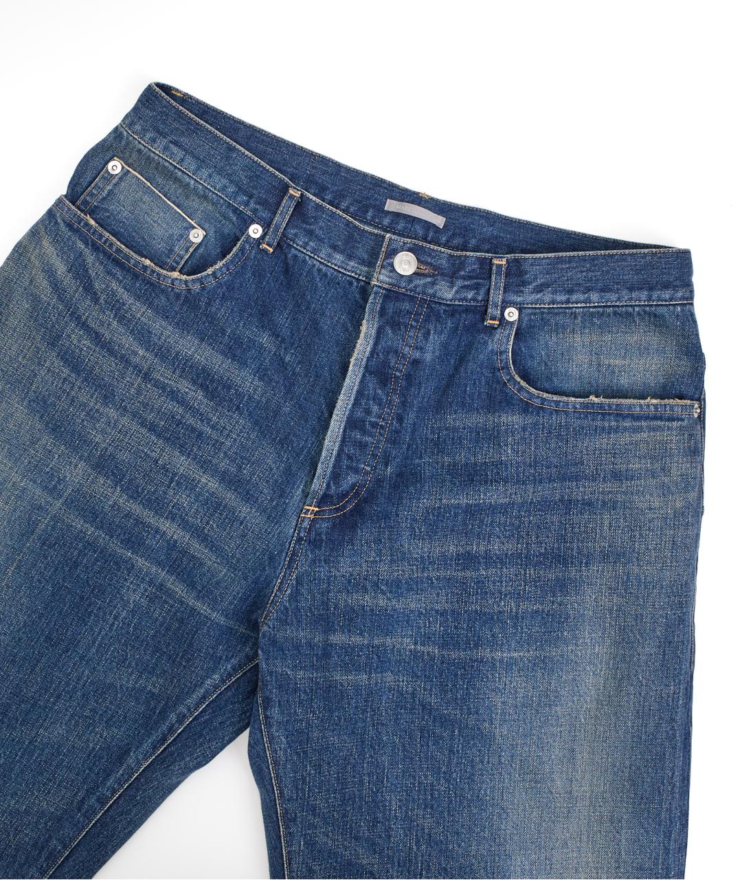 CHRISTIAN DIOR Синие хлопковые прямые джинсы, фото 2