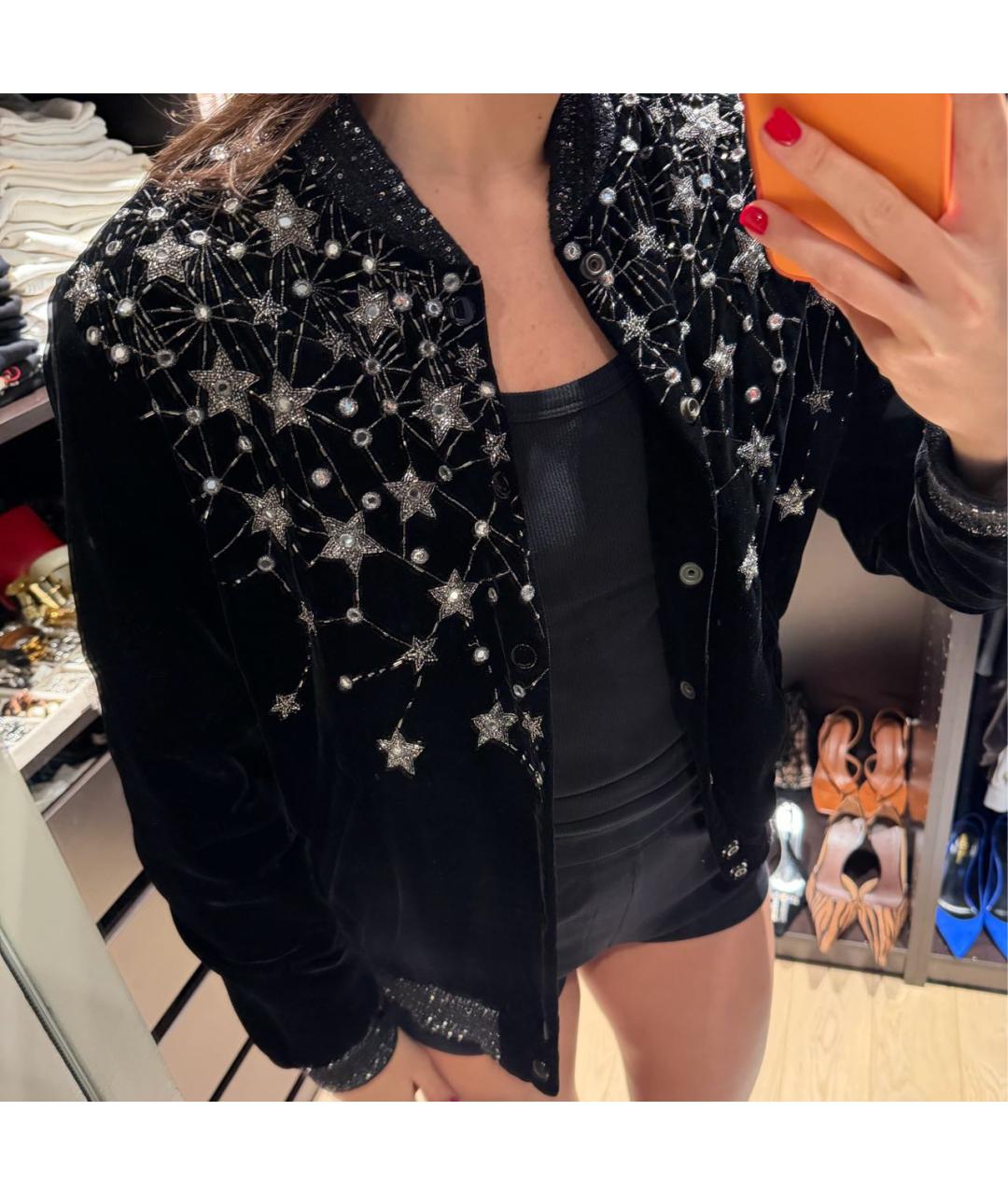 SAINT LAURENT Черная бархатная куртка, фото 6