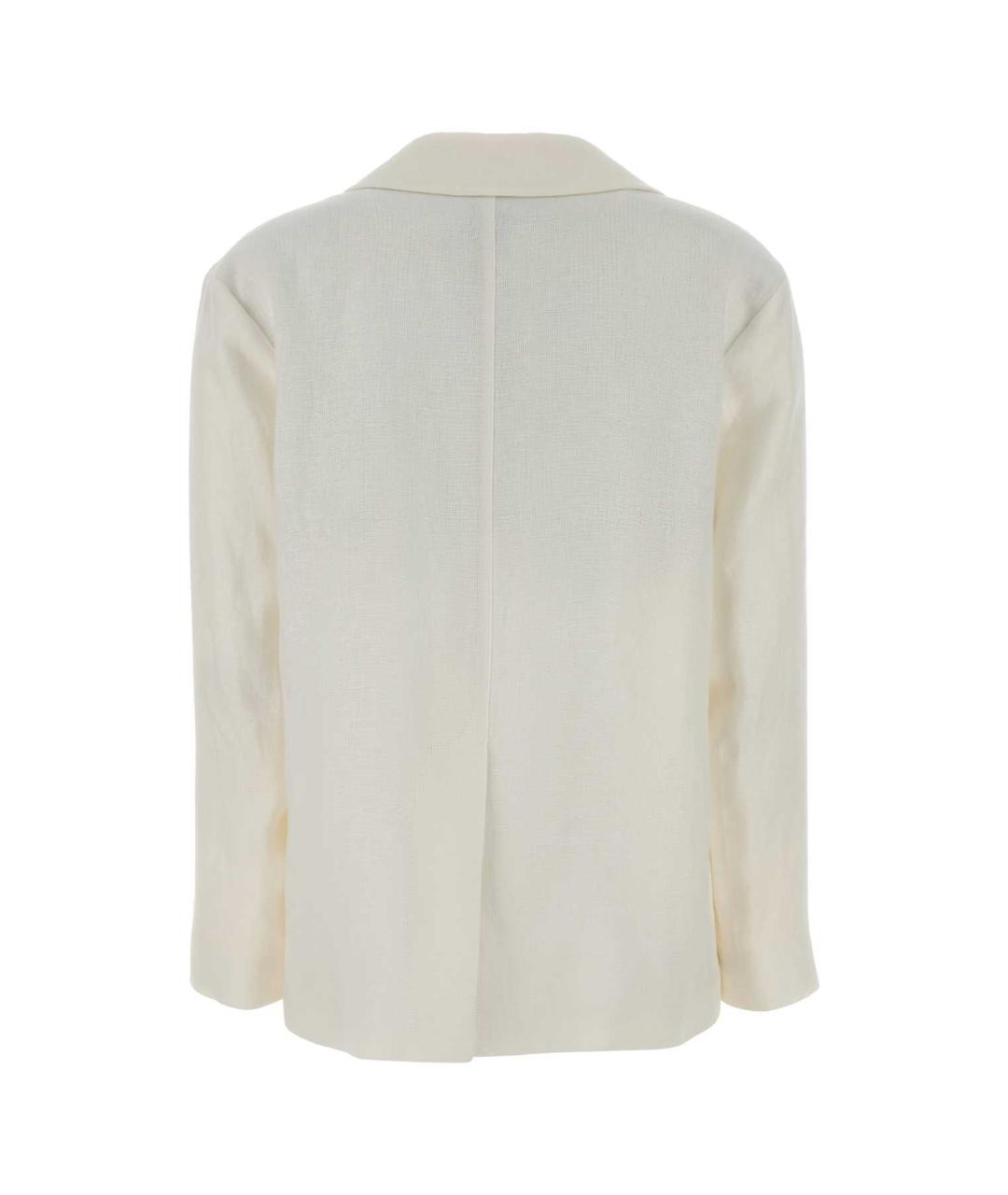 'S MAX MARA Белый льняной жакет/пиджак, фото 2