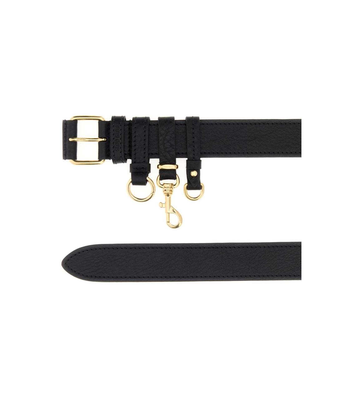 MIU MIU Черный кожаный ремень, фото 2