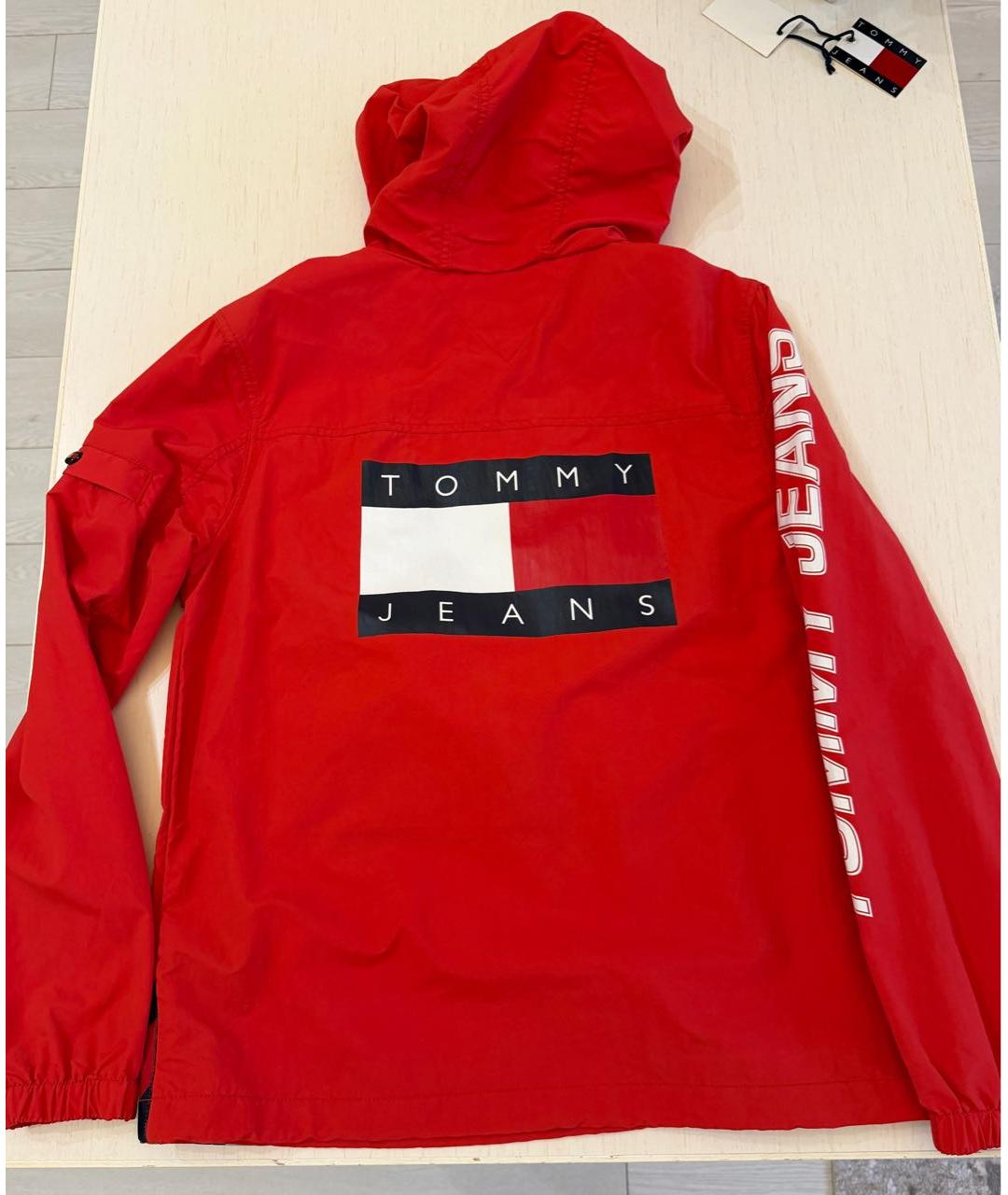 TOMMY HILFIGER Красная полиамидовая спортивная куртка, фото 2