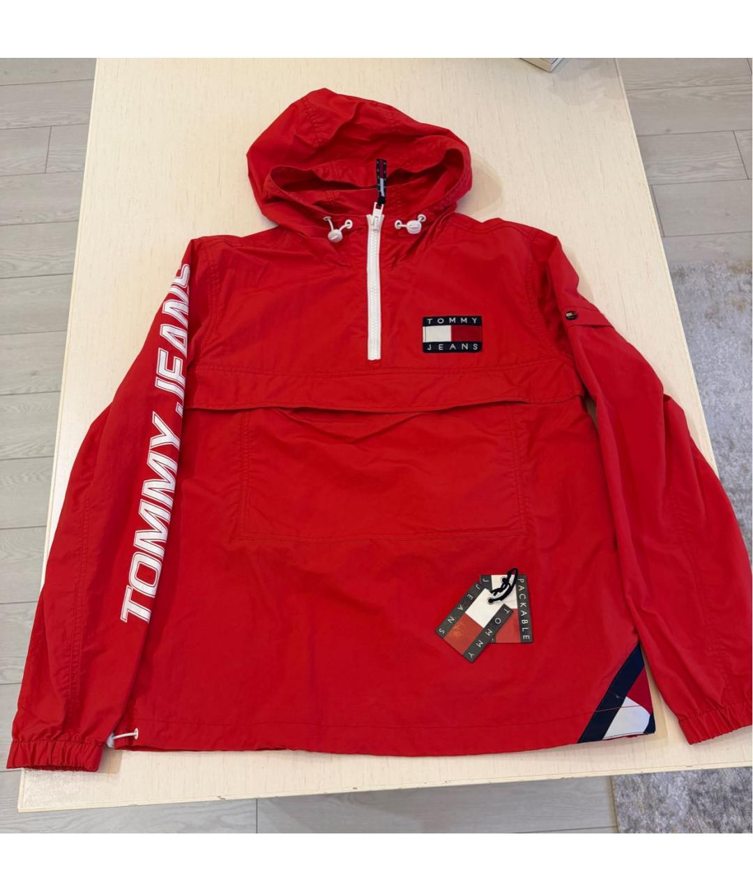 TOMMY HILFIGER Красная полиамидовая спортивная куртка, фото 8