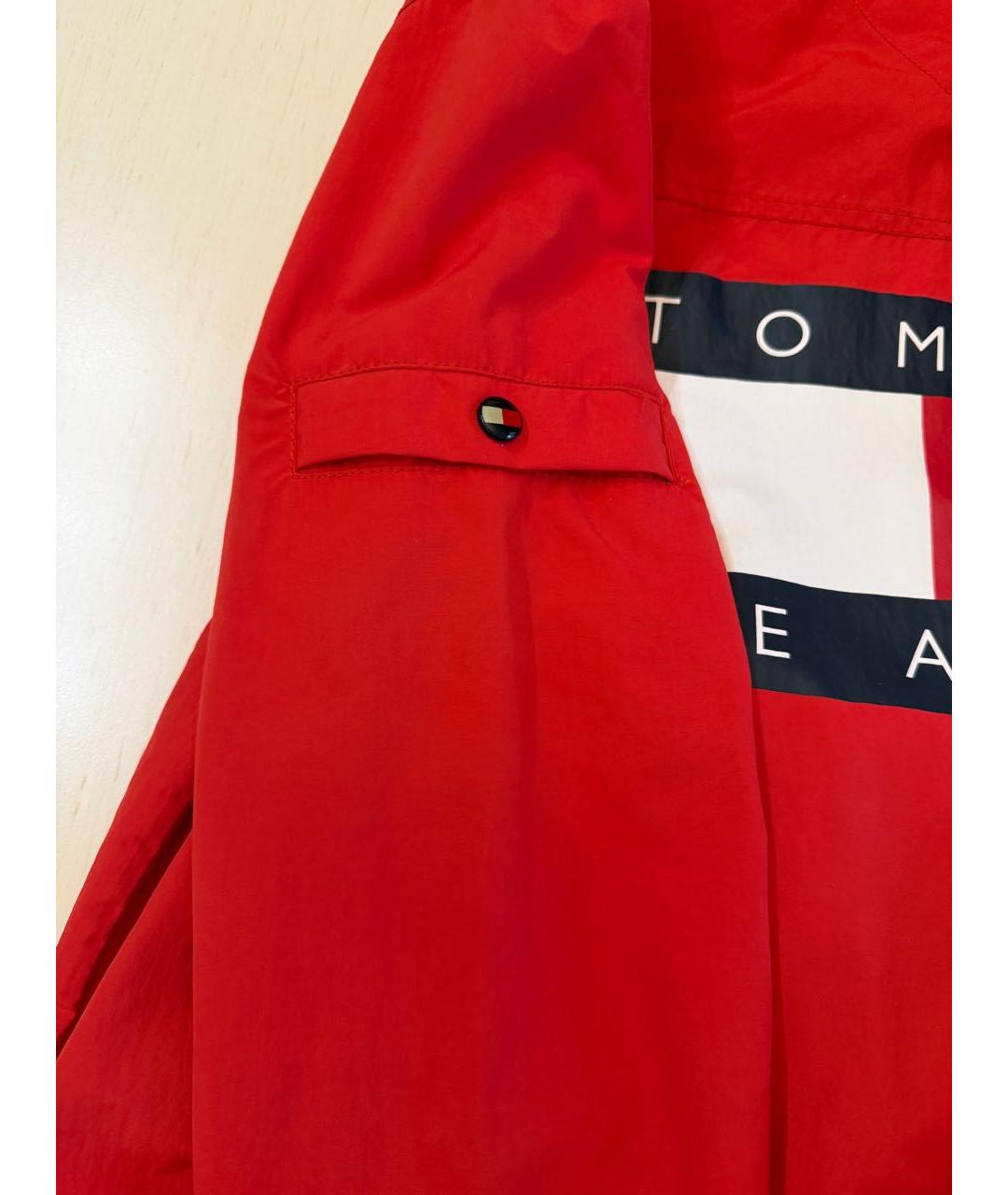 TOMMY HILFIGER Красная полиамидовая спортивная куртка, фото 6