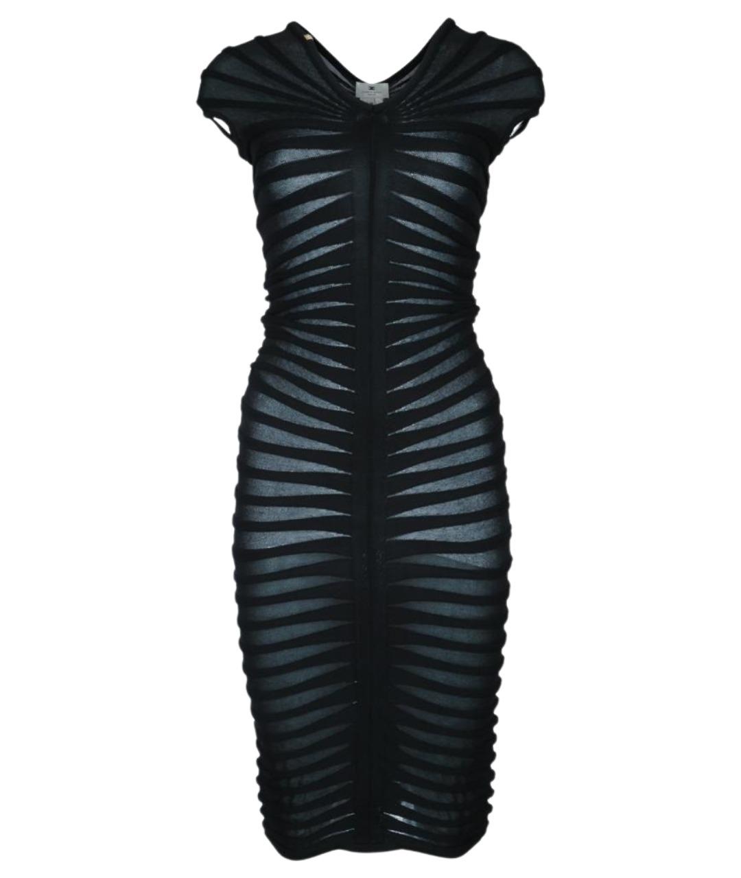 ELISABETTA FRANCHI Черное вискозное коктейльное платье, фото 1