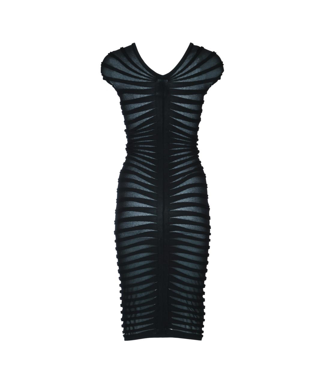 ELISABETTA FRANCHI Черное вискозное коктейльное платье, фото 2