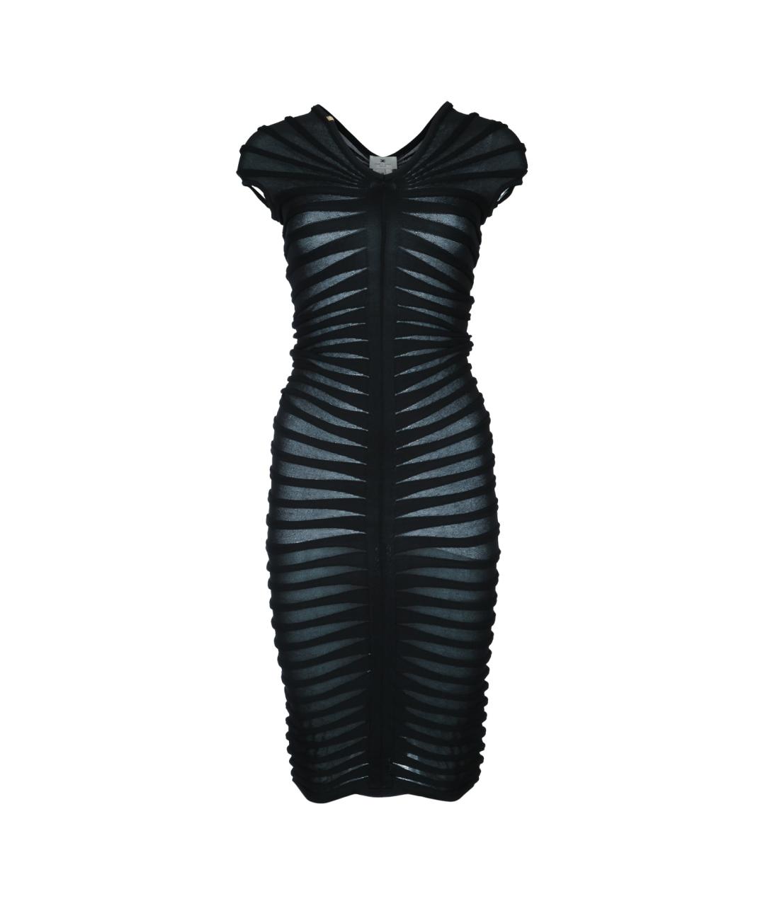 ELISABETTA FRANCHI Черное вискозное коктейльное платье, фото 3