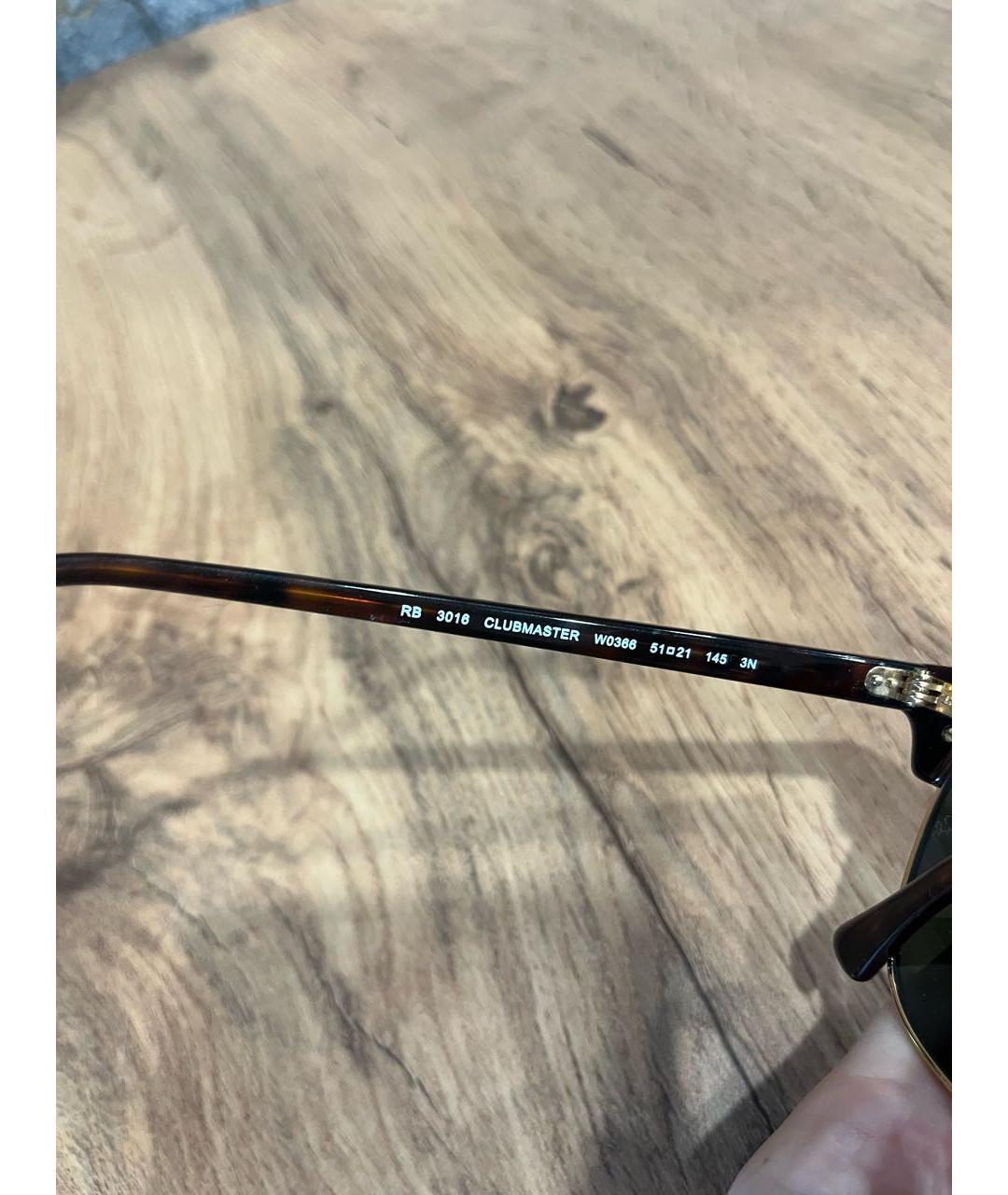 RAY BAN Черные металлические солнцезащитные очки, фото 6