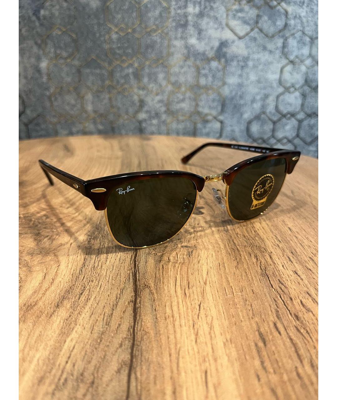 RAY BAN Черные металлические солнцезащитные очки, фото 2