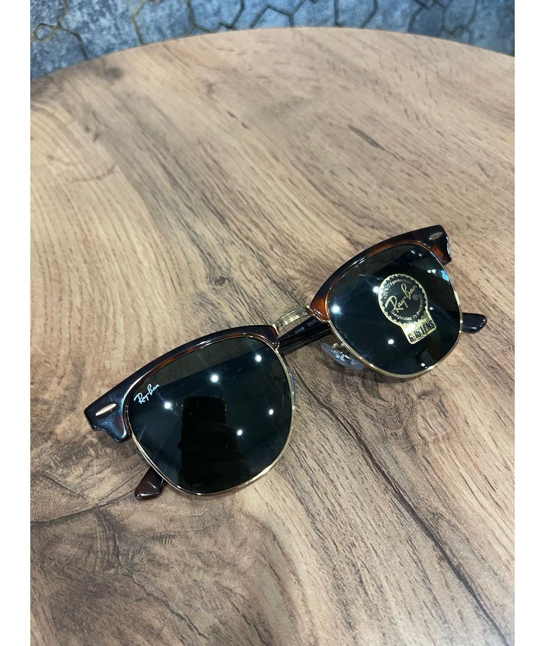 RAY BAN Черные металлические солнцезащитные очки, фото 4