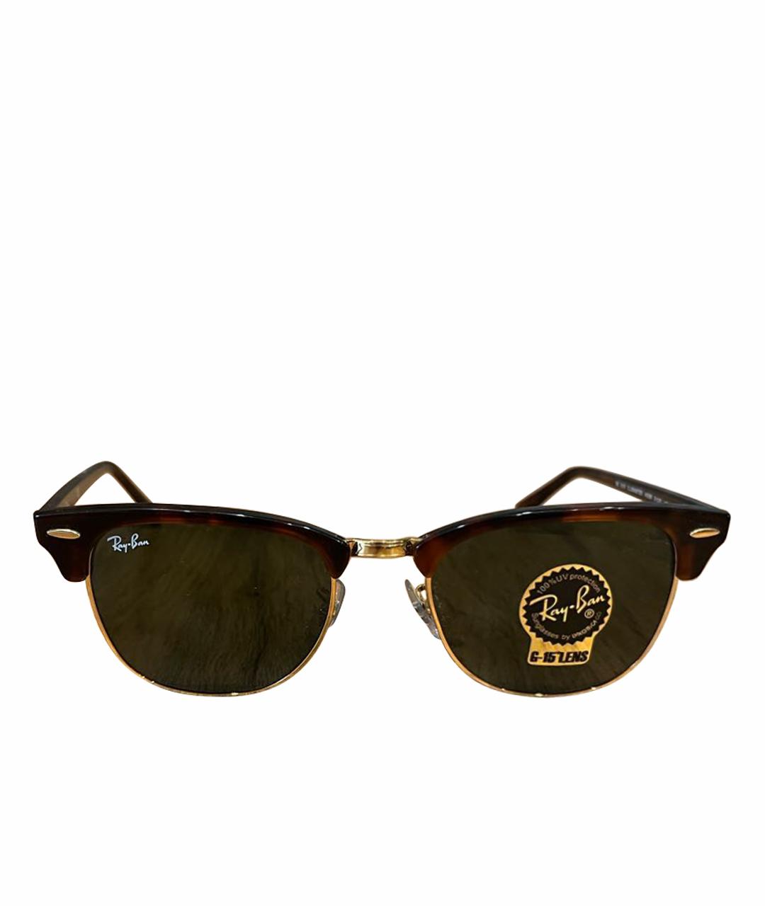 RAY BAN Черные металлические солнцезащитные очки, фото 1