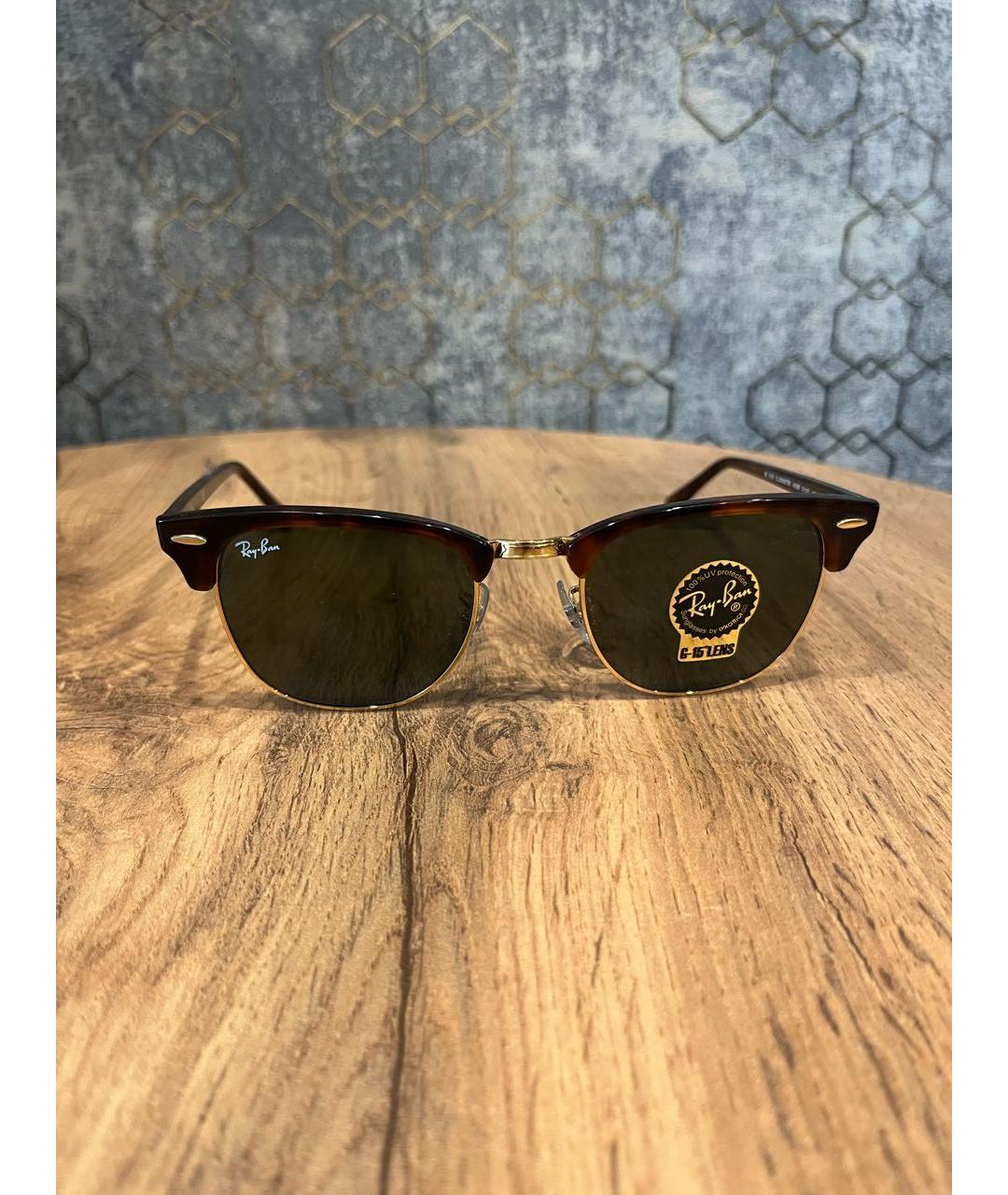 RAY BAN Черные металлические солнцезащитные очки, фото 7